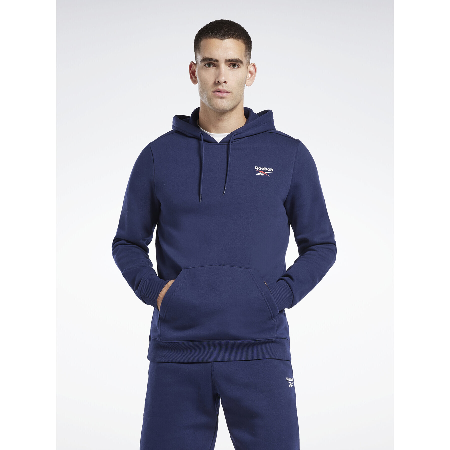 Reebok Mikina Identity Fleece Over-the-Head Hoodie IB2994 Modrá - Pepit.cz