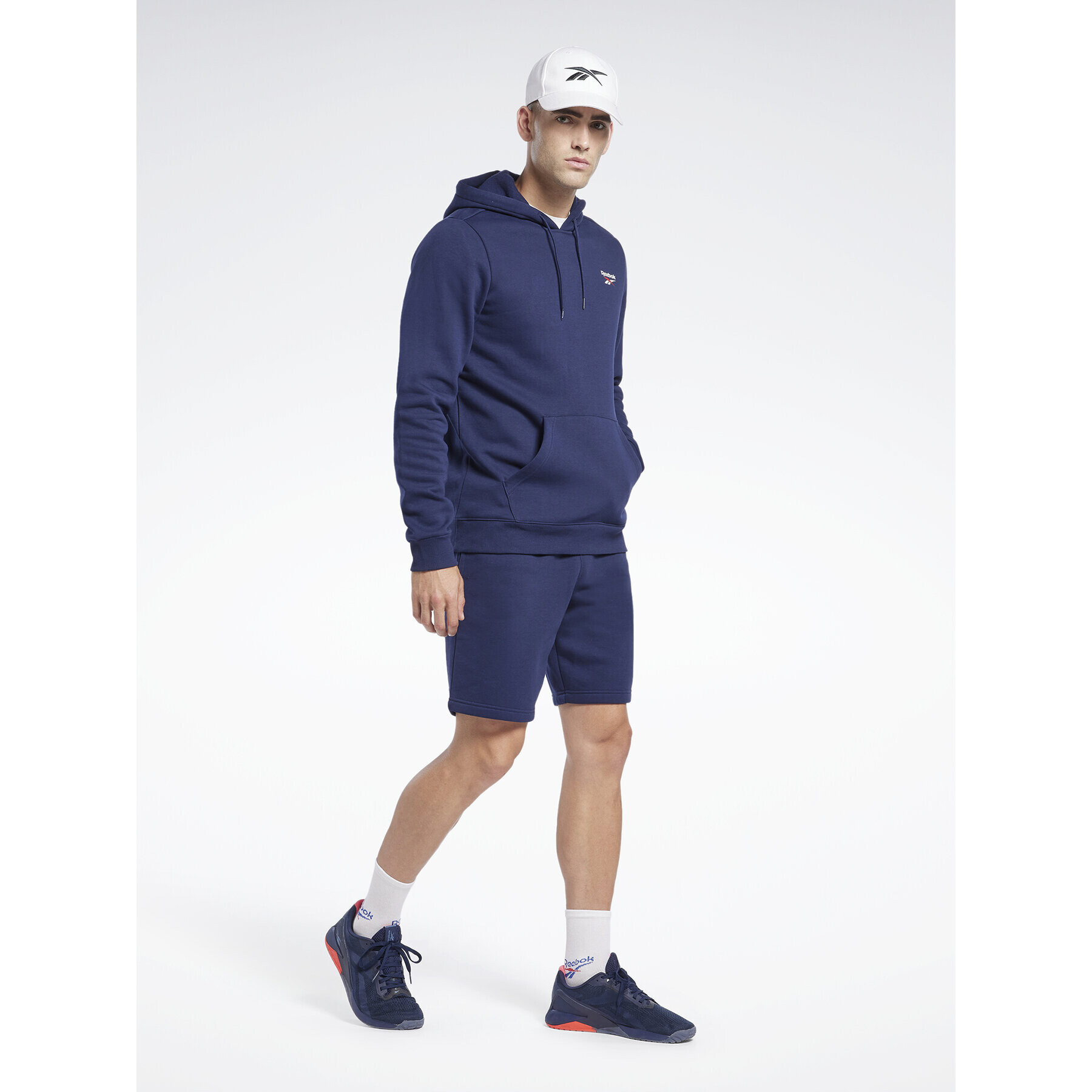 Reebok Mikina Identity Fleece Over-the-Head Hoodie IB2994 Modrá - Pepit.cz