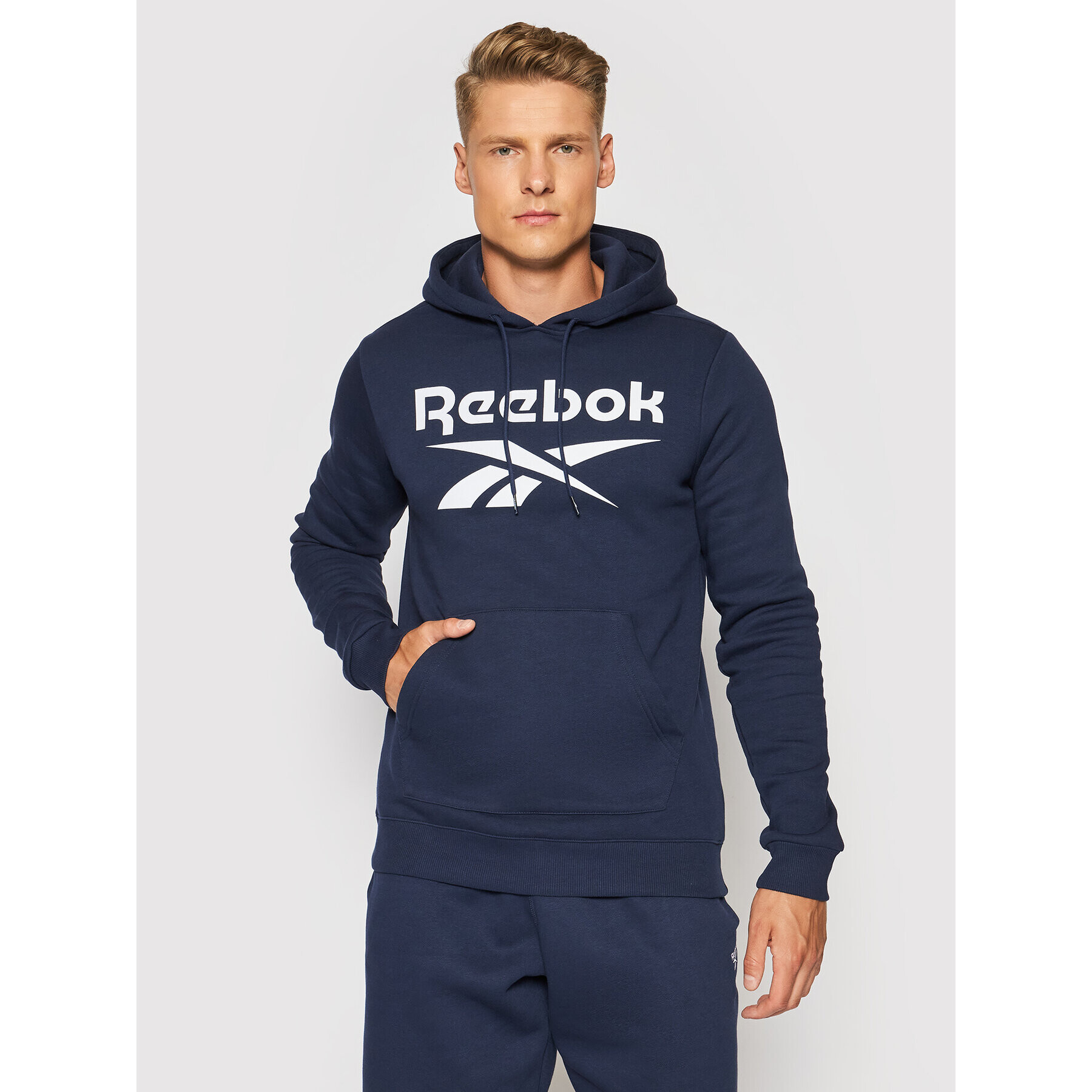 Reebok Mikina Identity GR1660 Tmavomodrá Regular Fit - Pepit.cz