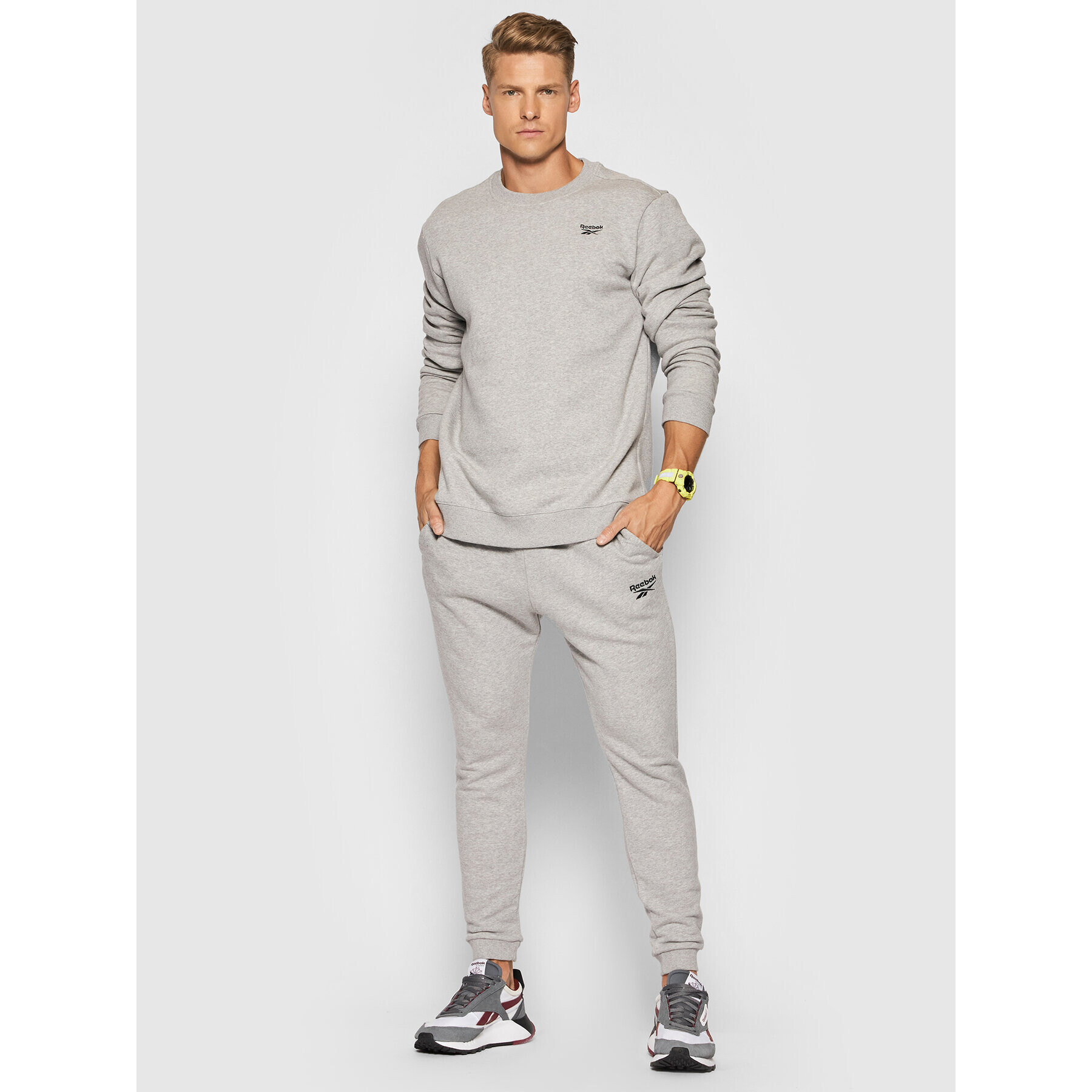 Reebok Mikina Identity GT5791 Šedá Regular Fit - Pepit.cz