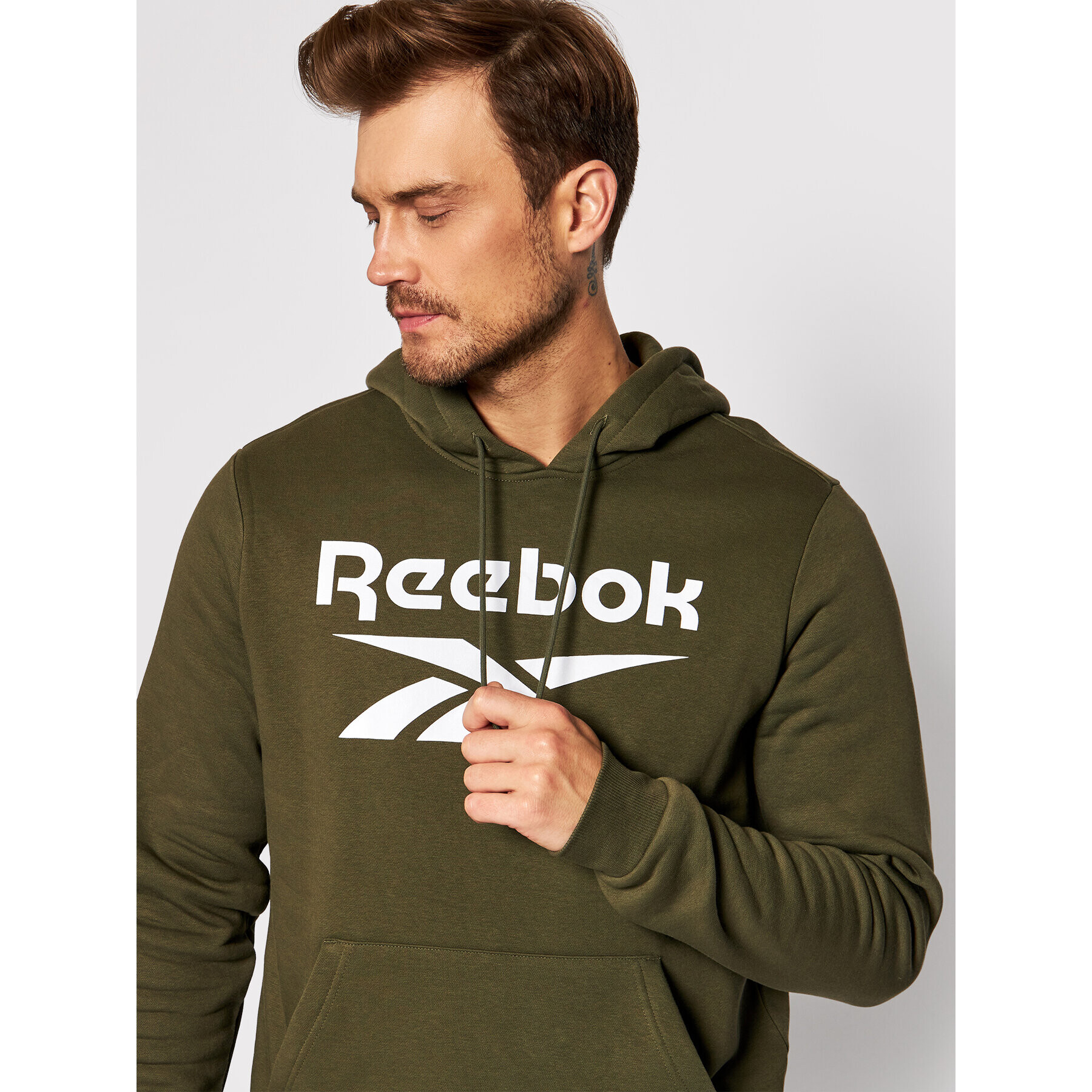 Reebok Mikina Identity H60068 Zelená Regular Fit - Pepit.cz