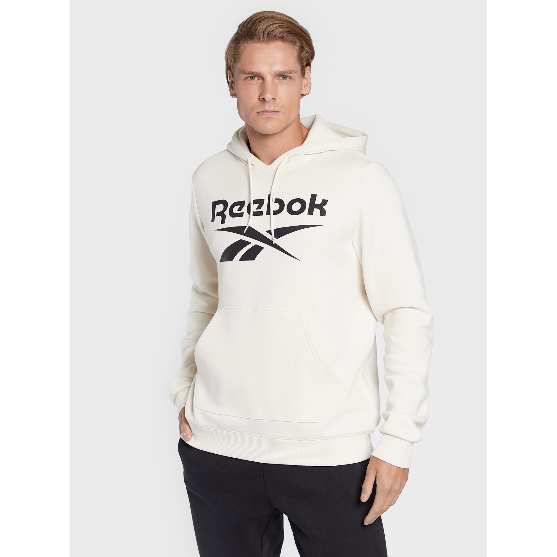 Reebok Mikina Identity HI0647 Béžová Regular Fit - Pepit.cz