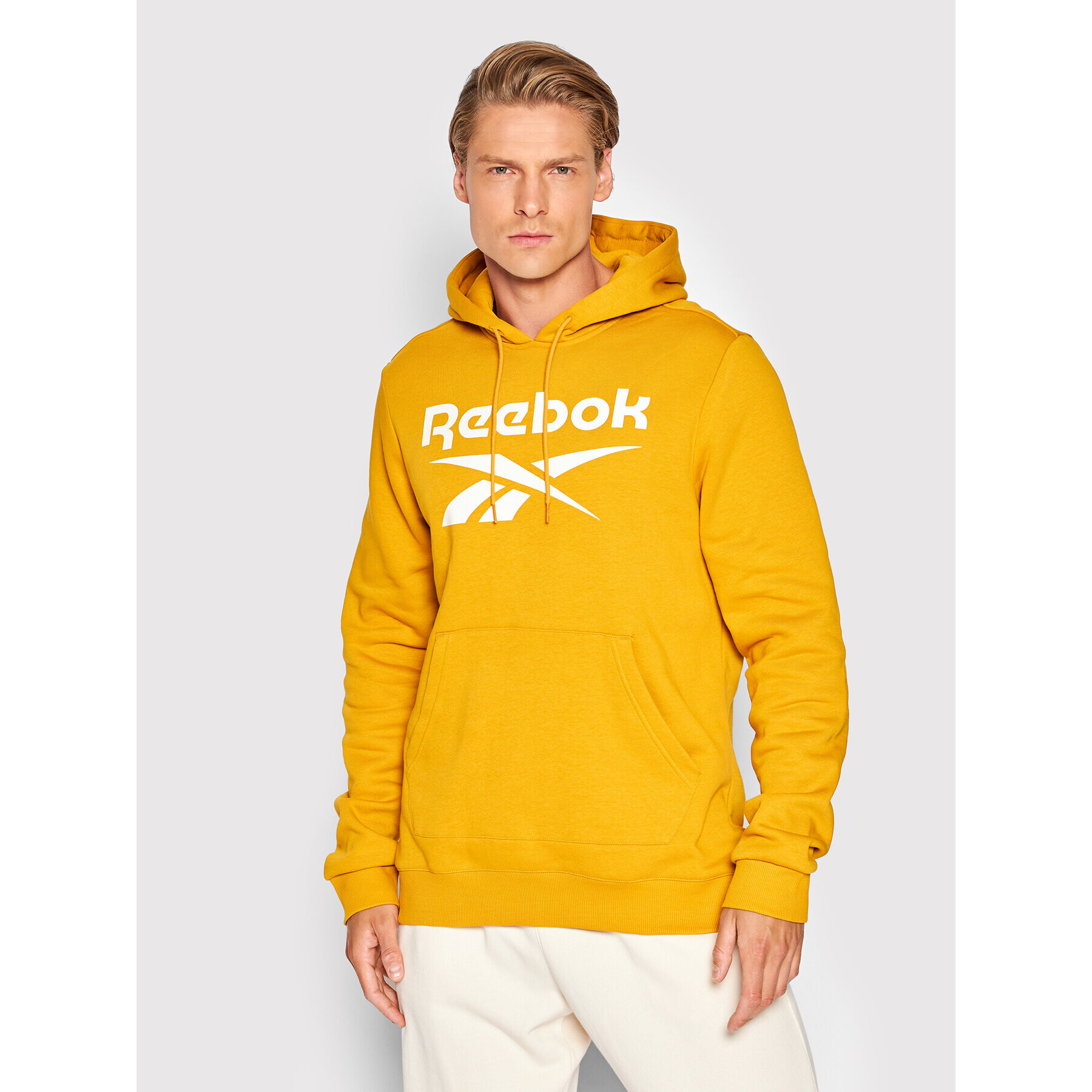 Reebok Mikina Identity HJ9971 Žlutá Regular Fit - Pepit.cz