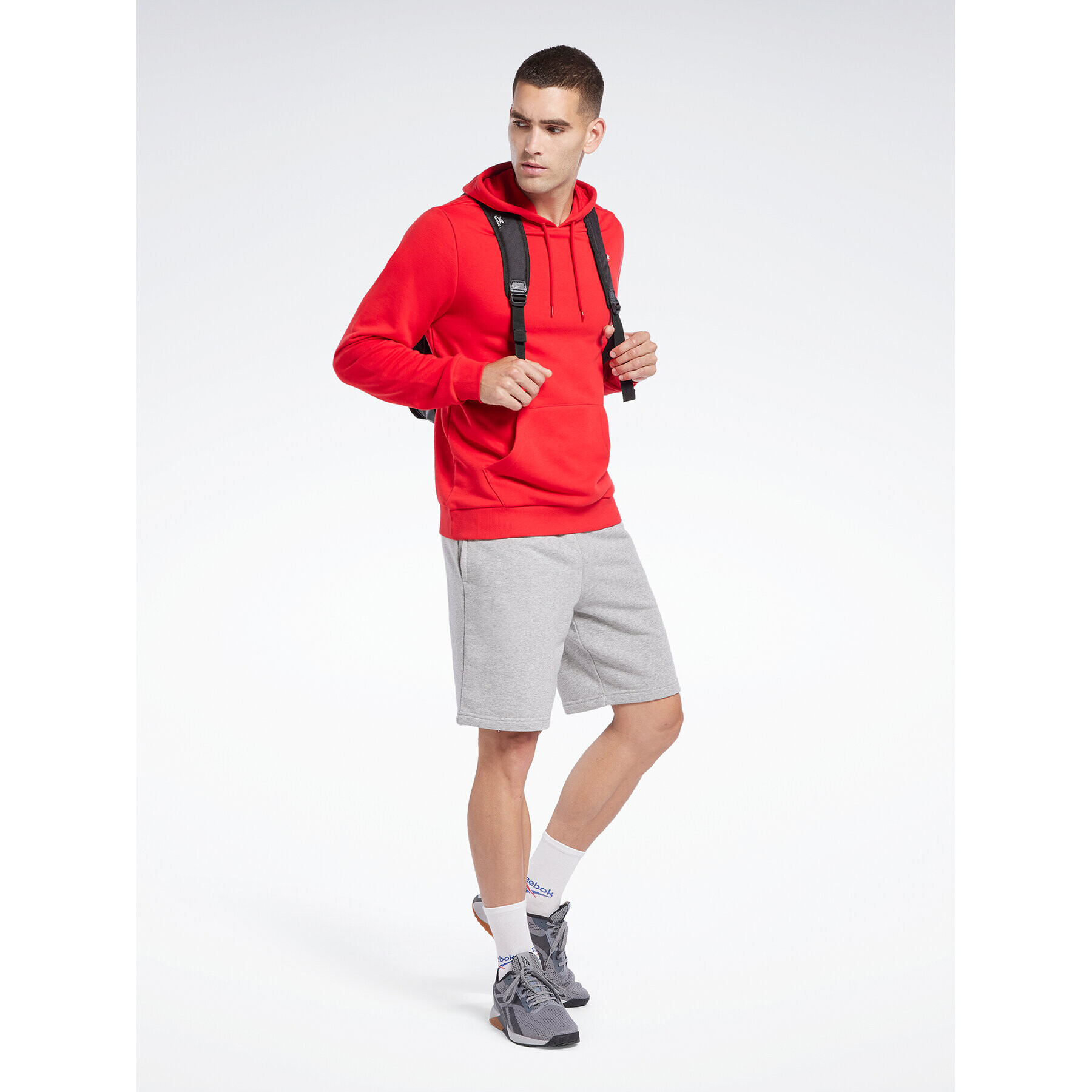 Reebok Mikina Identity Logo HA9276 Červená Regular Fit - Pepit.cz