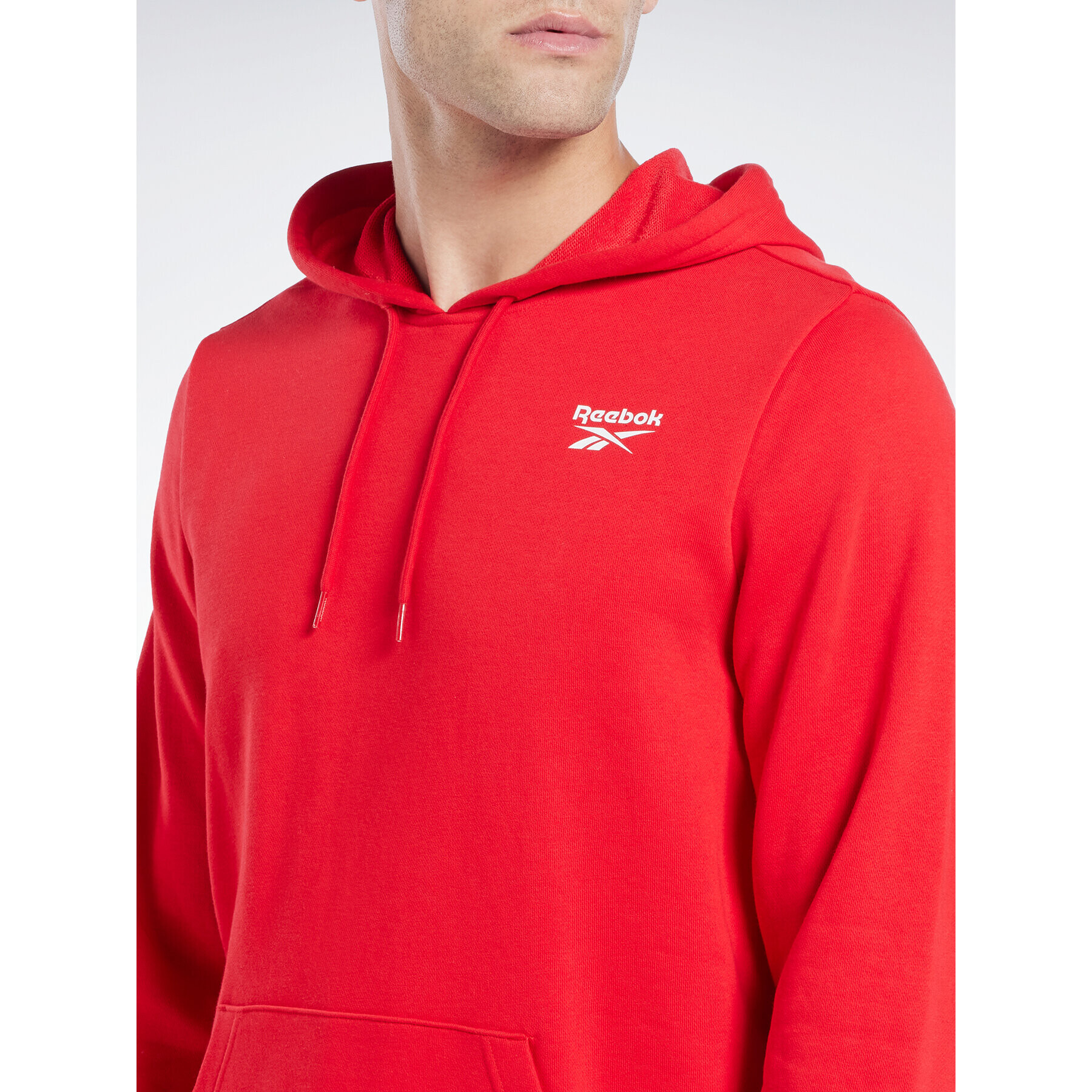 Reebok Mikina Identity Logo HA9276 Červená Regular Fit - Pepit.cz