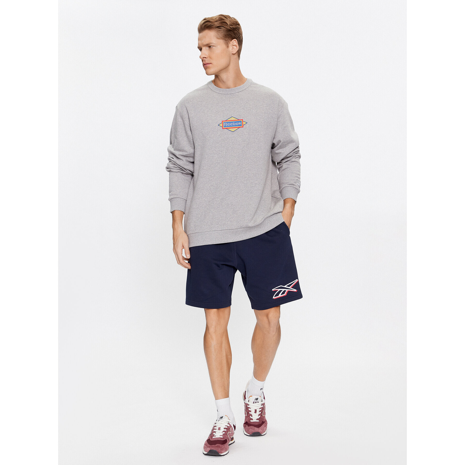 Reebok Mikina Sporting Goods IM1504 Šedá Regular Fit - Pepit.cz