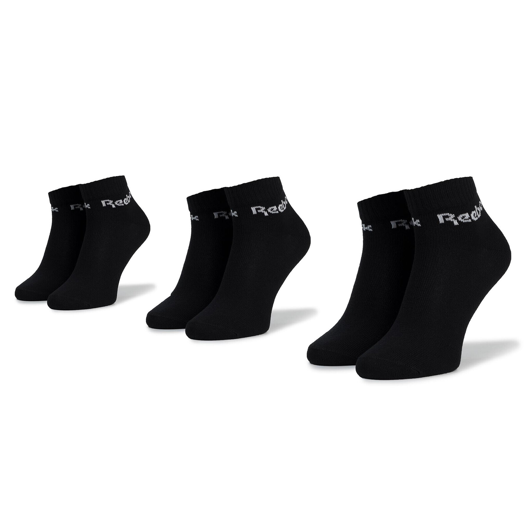 Reebok Sada 3 párů nízkých ponožek unisex Act Core Ankle Sock 3p FL5226 Černá - Pepit.cz