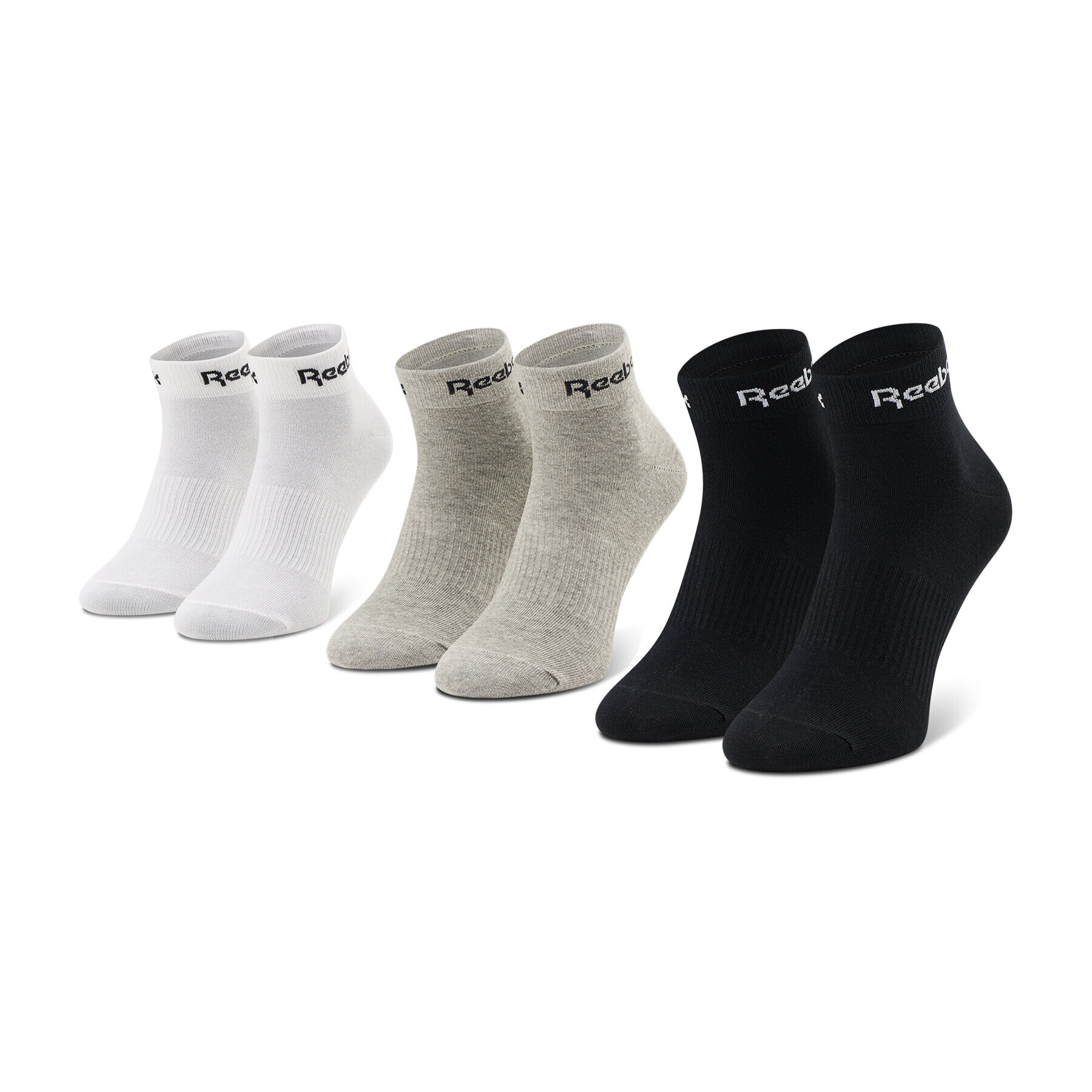 Reebok Sada 3 párů nízkých ponožek unisex Act Core Ankle Sock 3P GH8168 Bílá - Pepit.cz