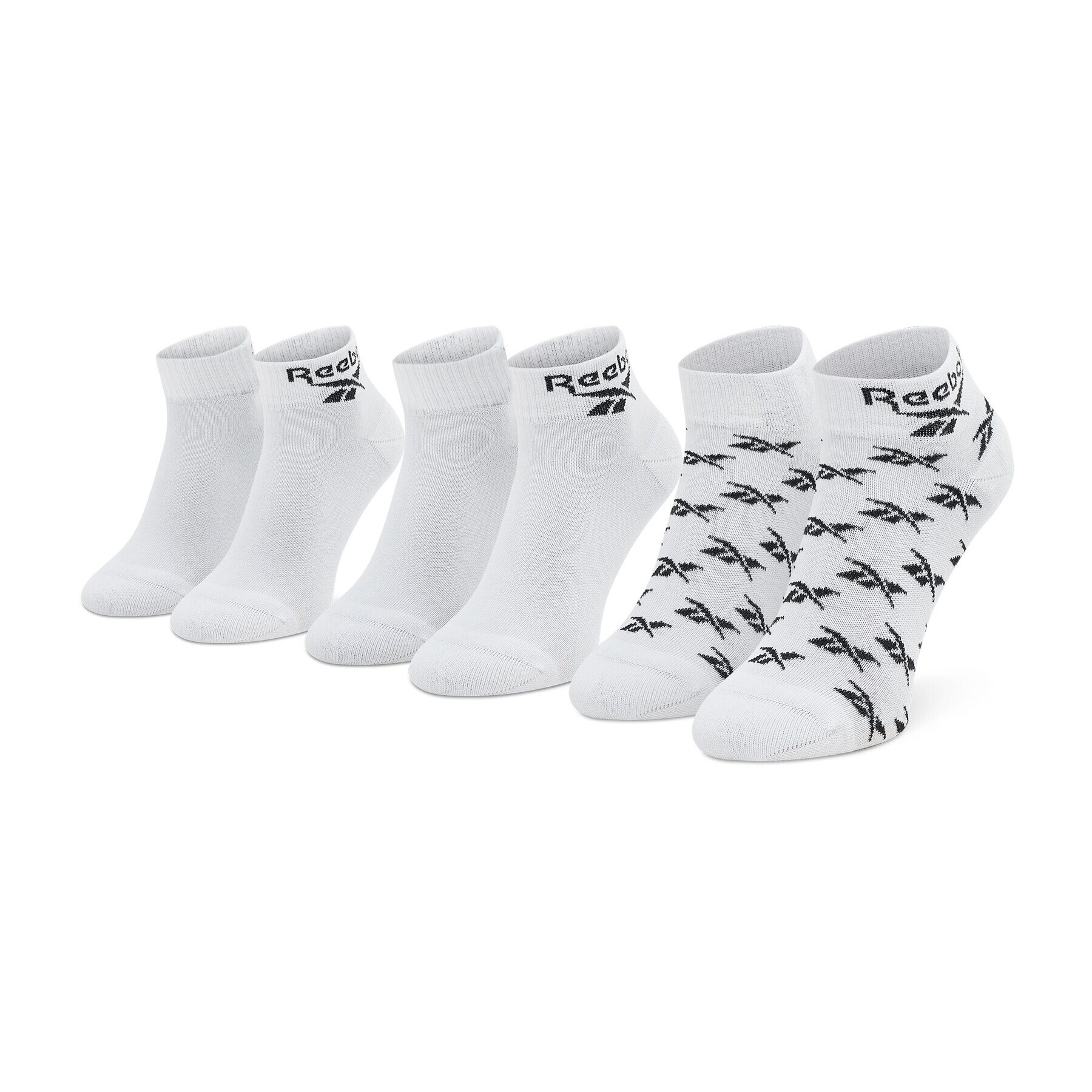 Reebok Sada 3 párů vysokých ponožek unisex Cl Fo Ankle Sock 3P GG6674 Bílá - Pepit.cz