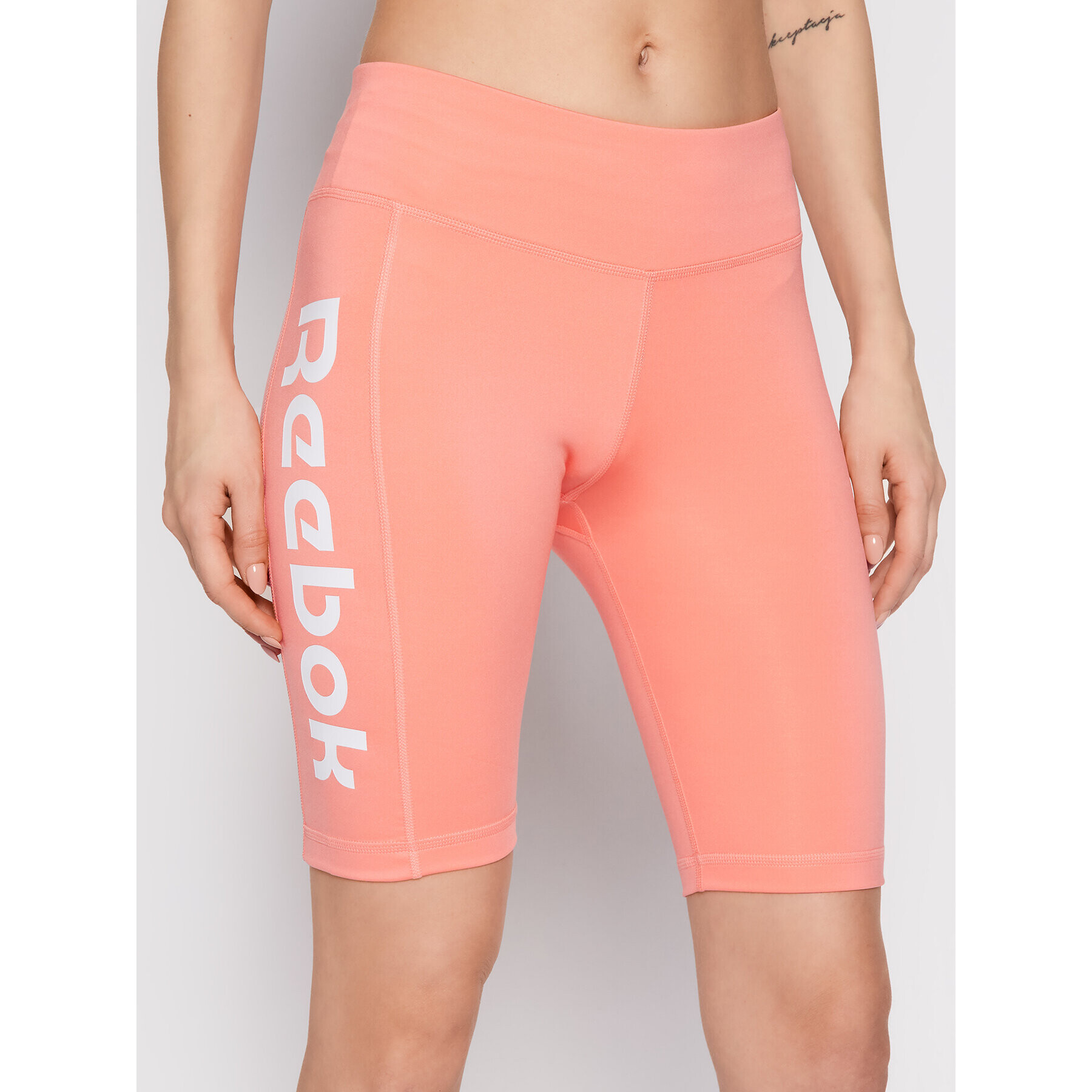 Reebok Sportovní kraťasy Te Linear Logo GP1300 Růžová Slim Fit - Pepit.cz