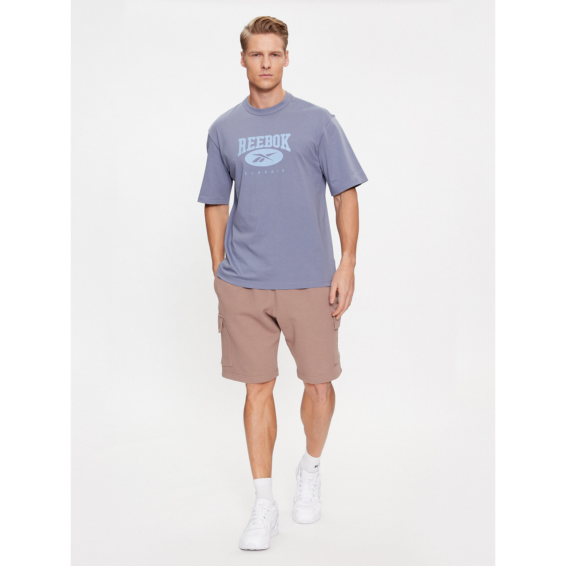 Reebok T-Shirt Archive Essentials IK6123 Modrá Regular Fit - Pepit.cz