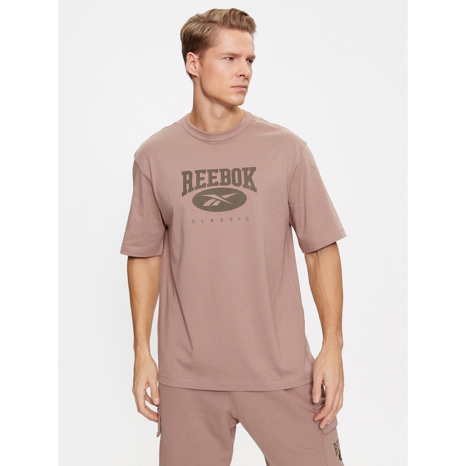 Reebok T-Shirt Archive Essentials IL8792 Béžová Regular Fit - Pepit.cz