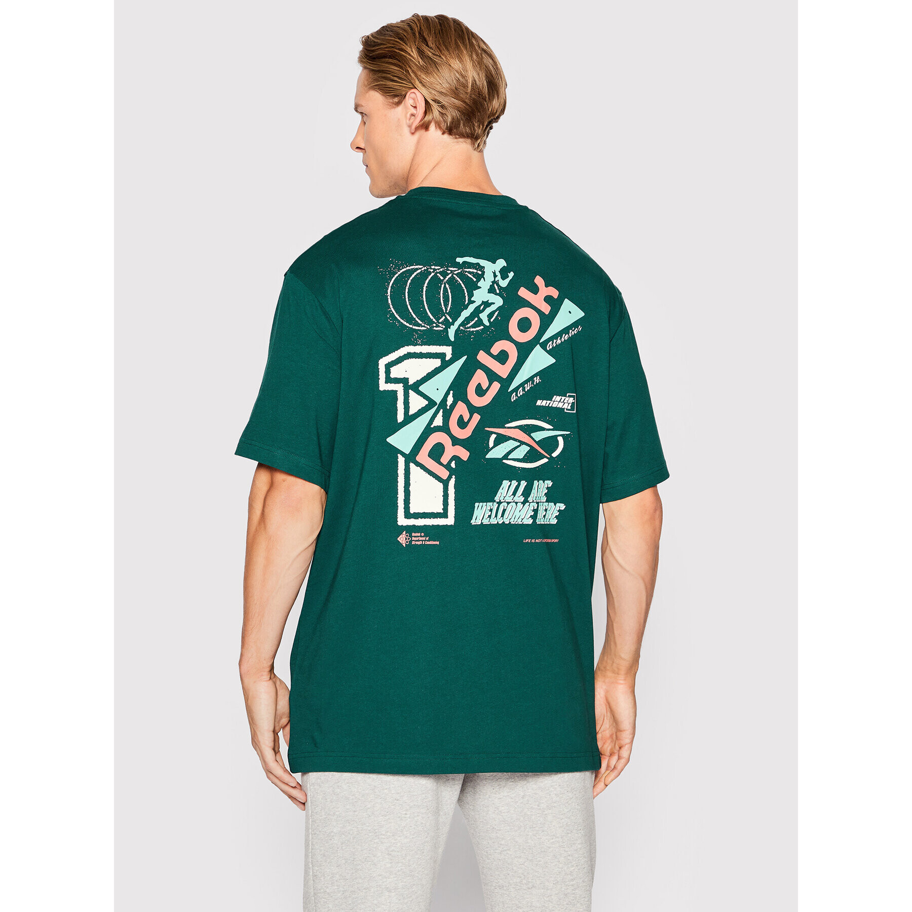 Reebok T-Shirt Certified HH7390 Zelená Relaxed Fit - Pepit.cz