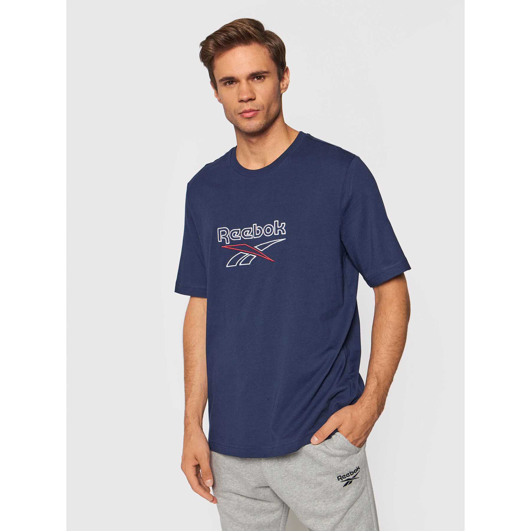 Reebok T-Shirt Classics GS9137 Tmavomodrá Oversize - Pepit.cz