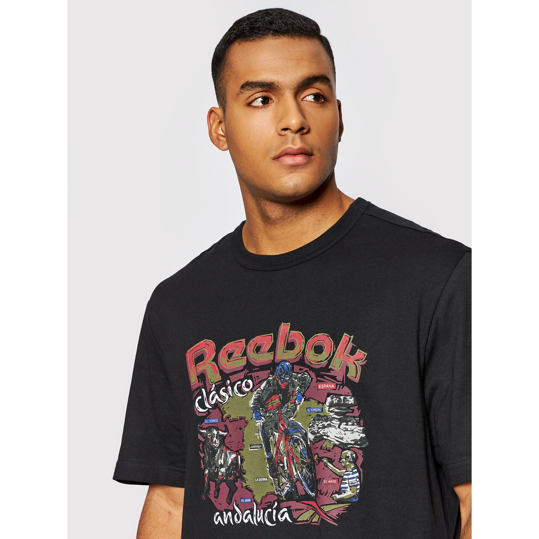 Reebok T-Shirt Destination HB1194 Černá Oversize - Pepit.cz