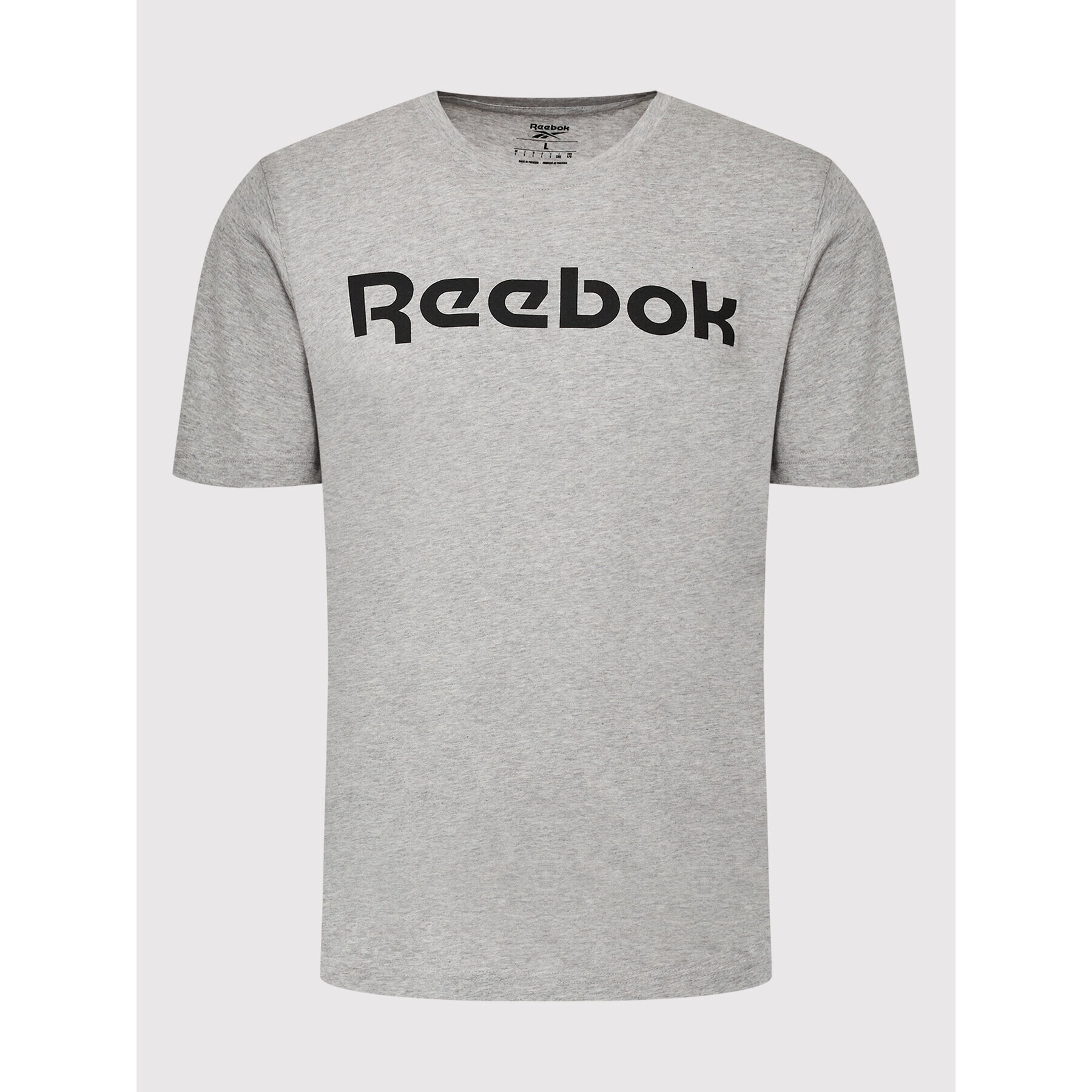 Reebok T-Shirt Graphic Series Linear Logo FP9162 Šedá Slim Fit - Pepit.cz