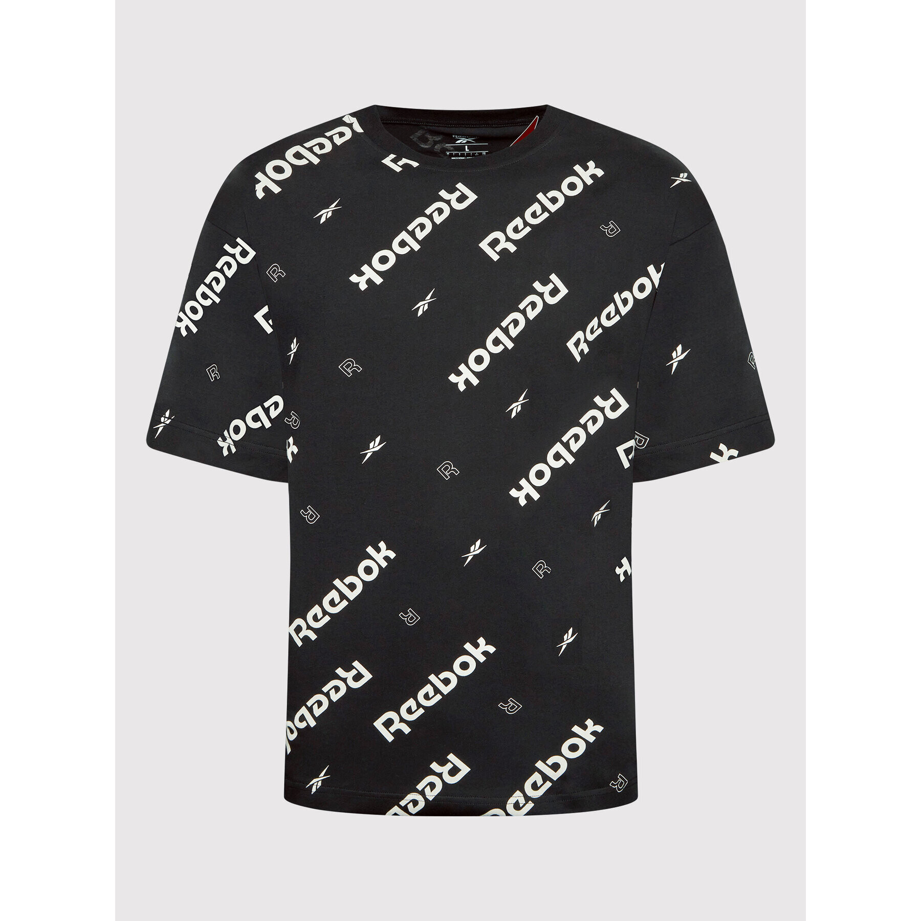 Reebok T-Shirt Ri Aop HB5977 Černá Oversize - Pepit.cz