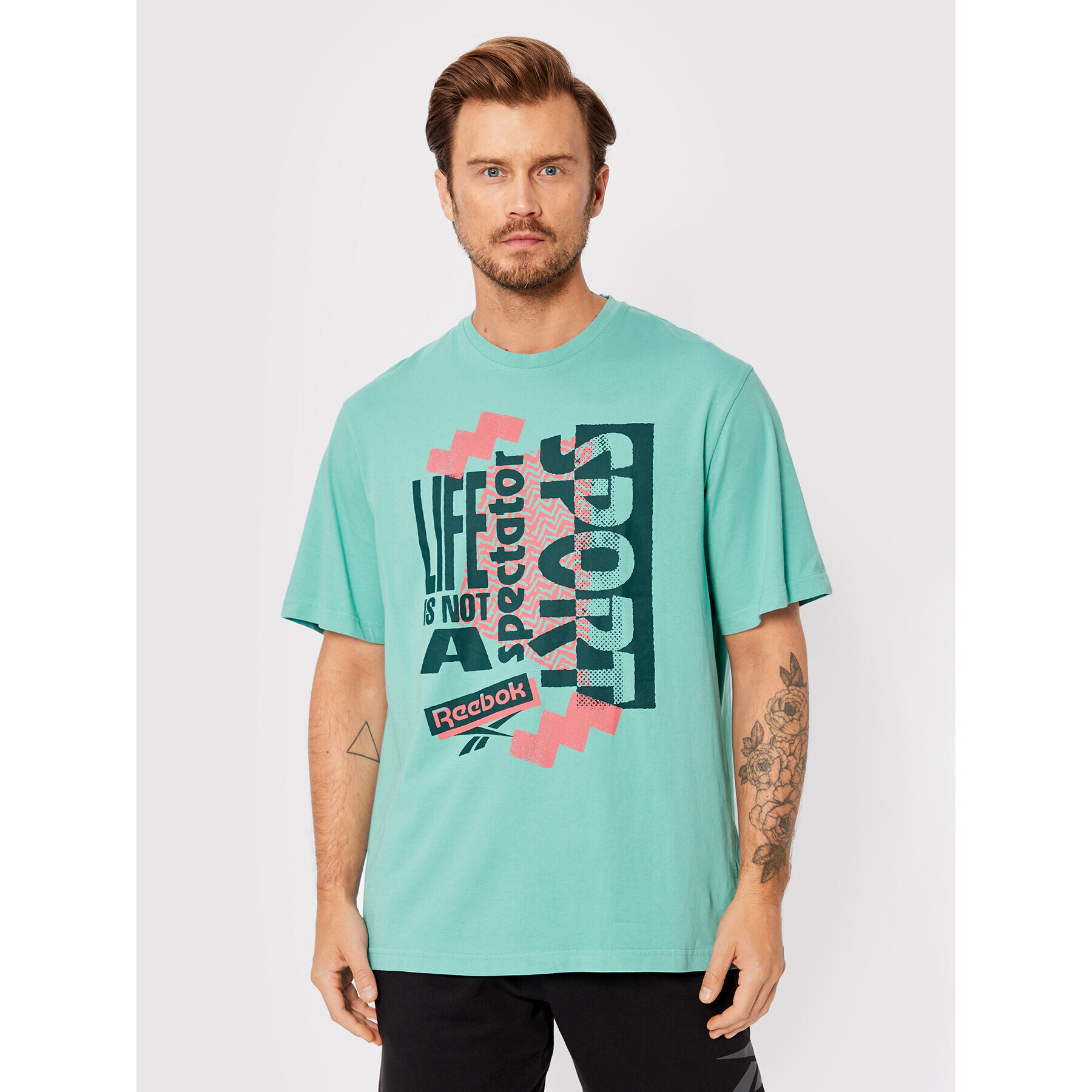 Reebok T-Shirt Series Spectator Sport Vibe HH8554 Modrá Oversize - Pepit.cz