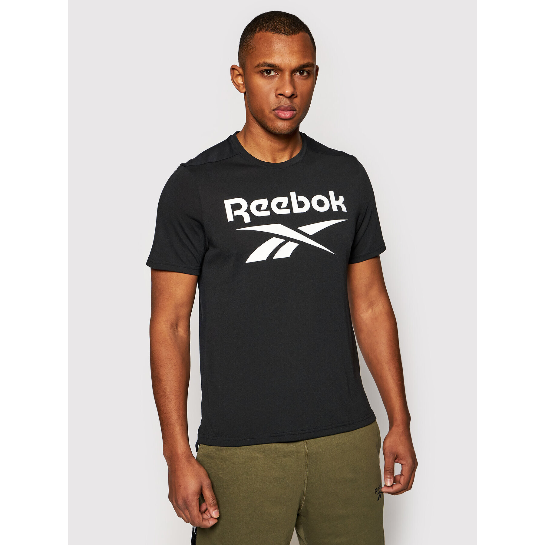 Reebok T-Shirt Workout Ready Supremium Graphic FK6219 Černá Classic Fit - Pepit.cz