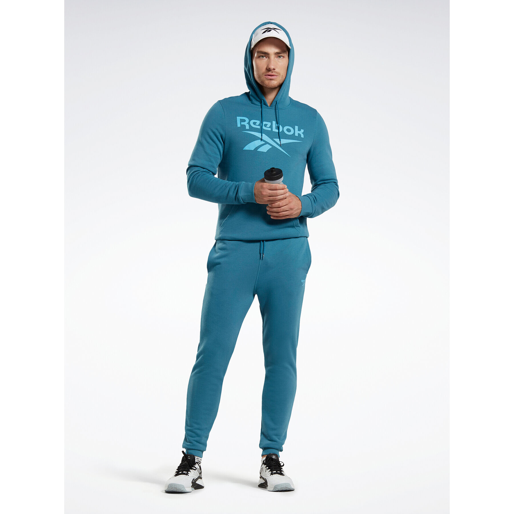 Reebok Teplákové kalhoty Identity French Terry Joggers H49680 Modrá Regular Fit - Pepit.cz