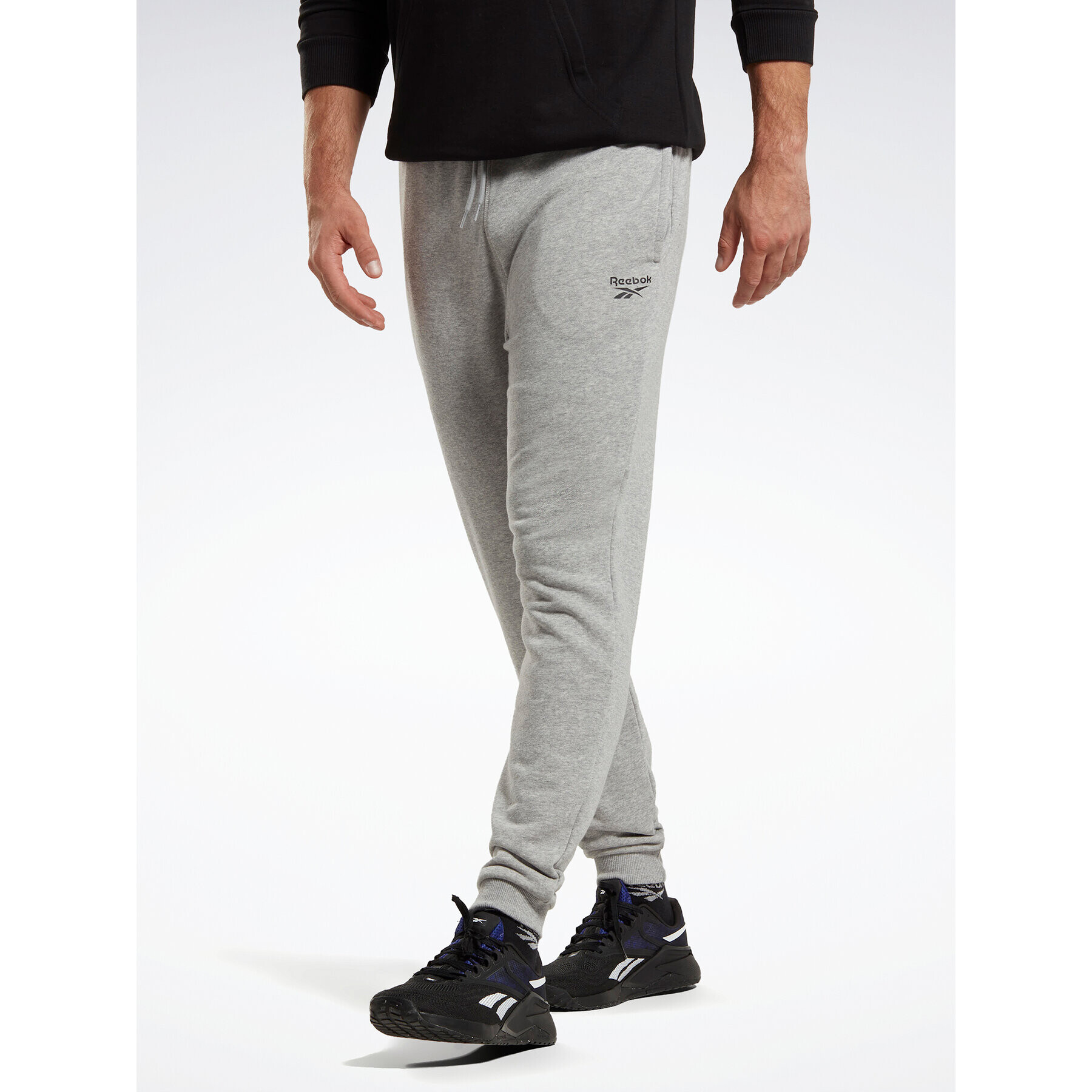 Reebok Teplákové kalhoty Identity French Terry Joggers HZ8785 Šedá Regular Fit - Pepit.cz