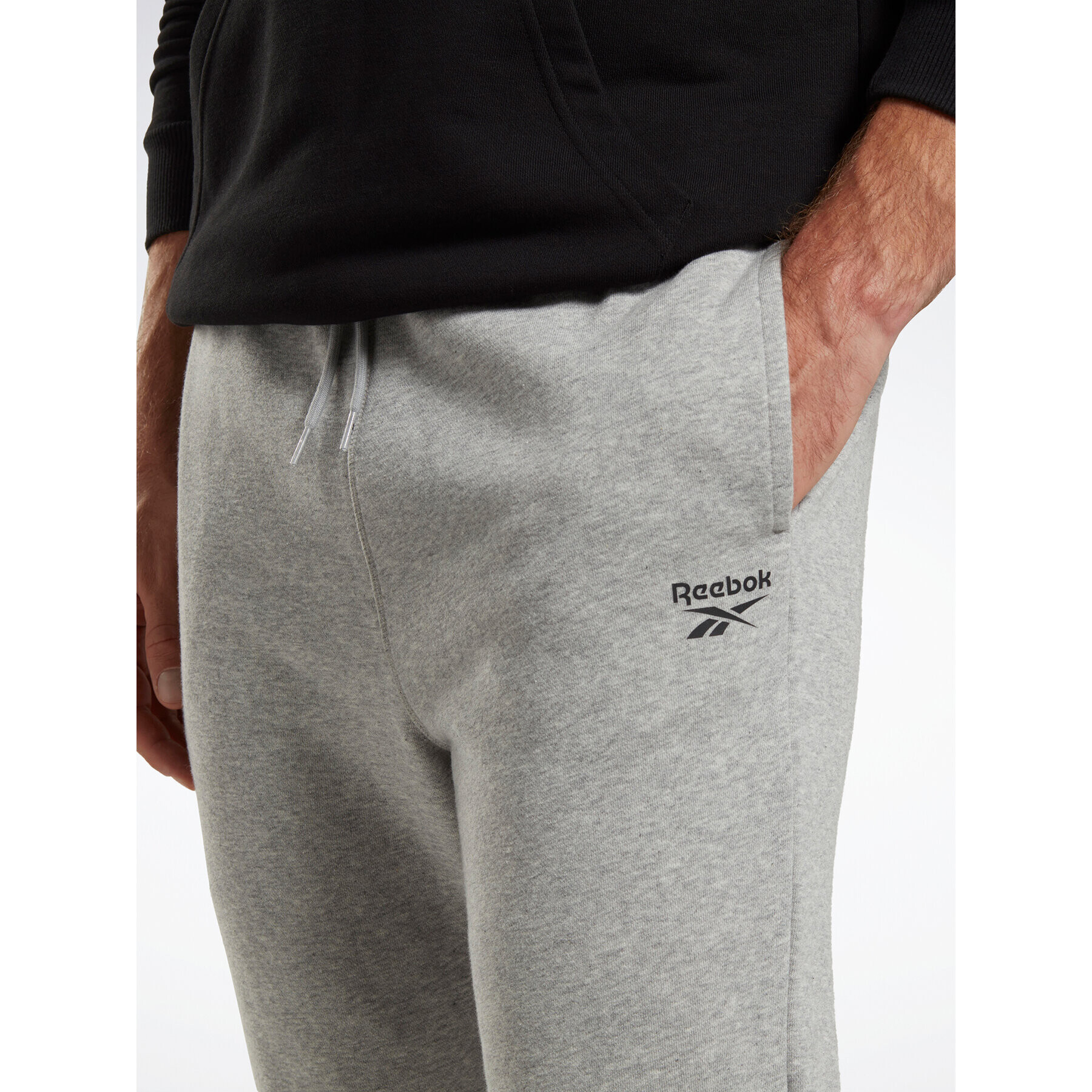 Reebok Teplákové kalhoty Identity French Terry Joggers HZ8785 Šedá Regular Fit - Pepit.cz