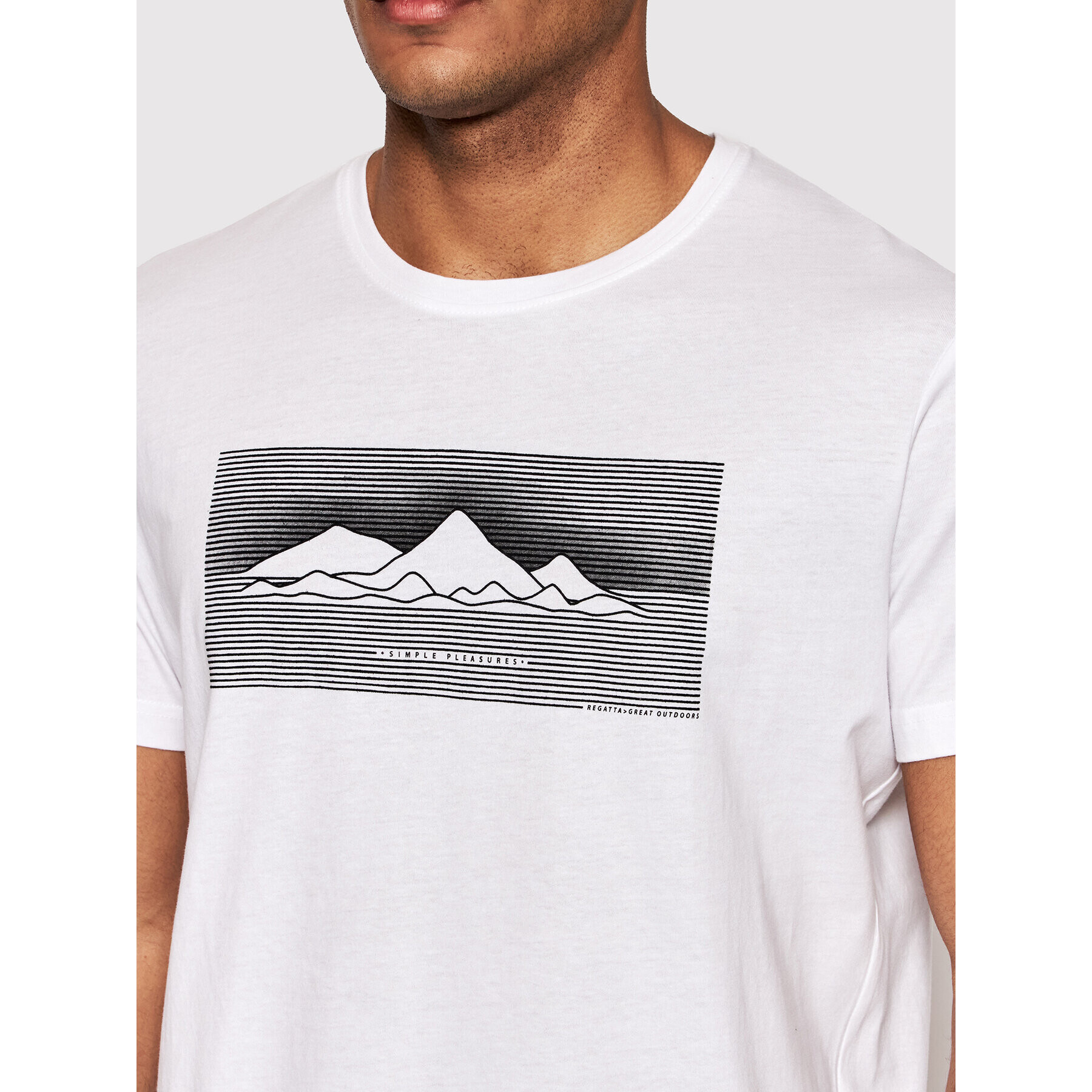 Regatta T-Shirt Breezed II RMT254 Bílá Regular Fit - Pepit.cz