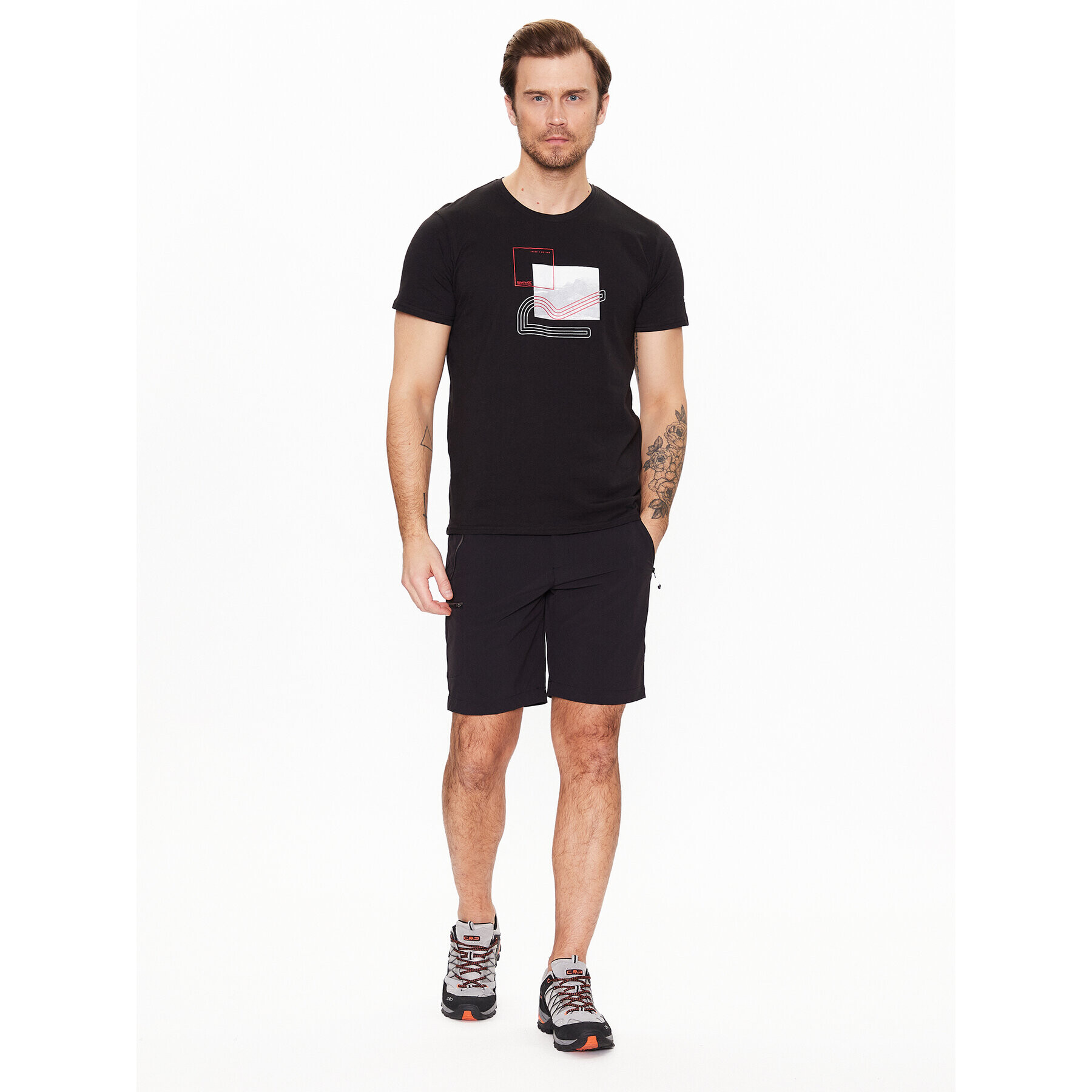 Regatta T-Shirt Breezed III RMT273 Černá Regular Fit - Pepit.cz