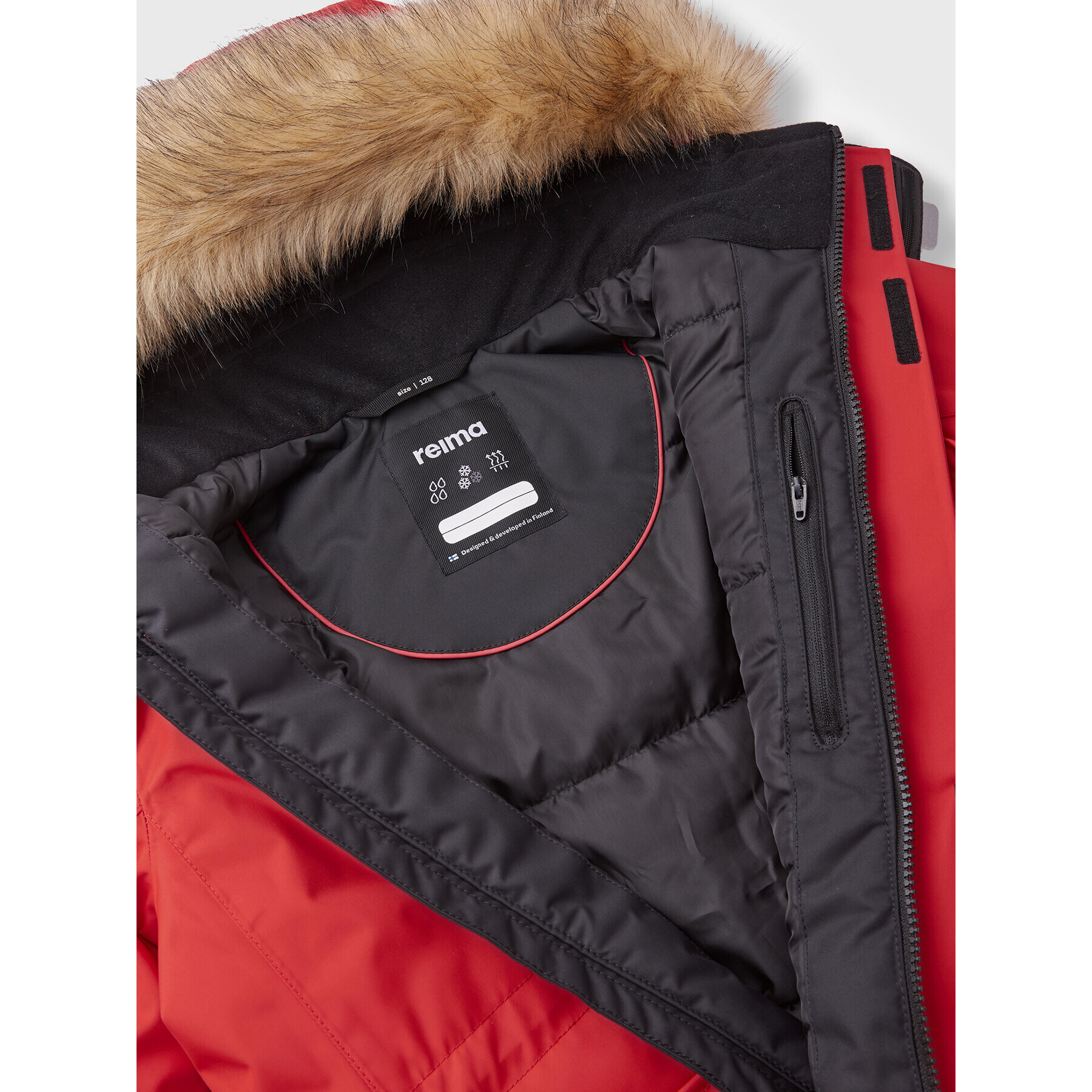 Reima Parka Naapuri 5100105A Červená Regular Fit - Pepit.cz