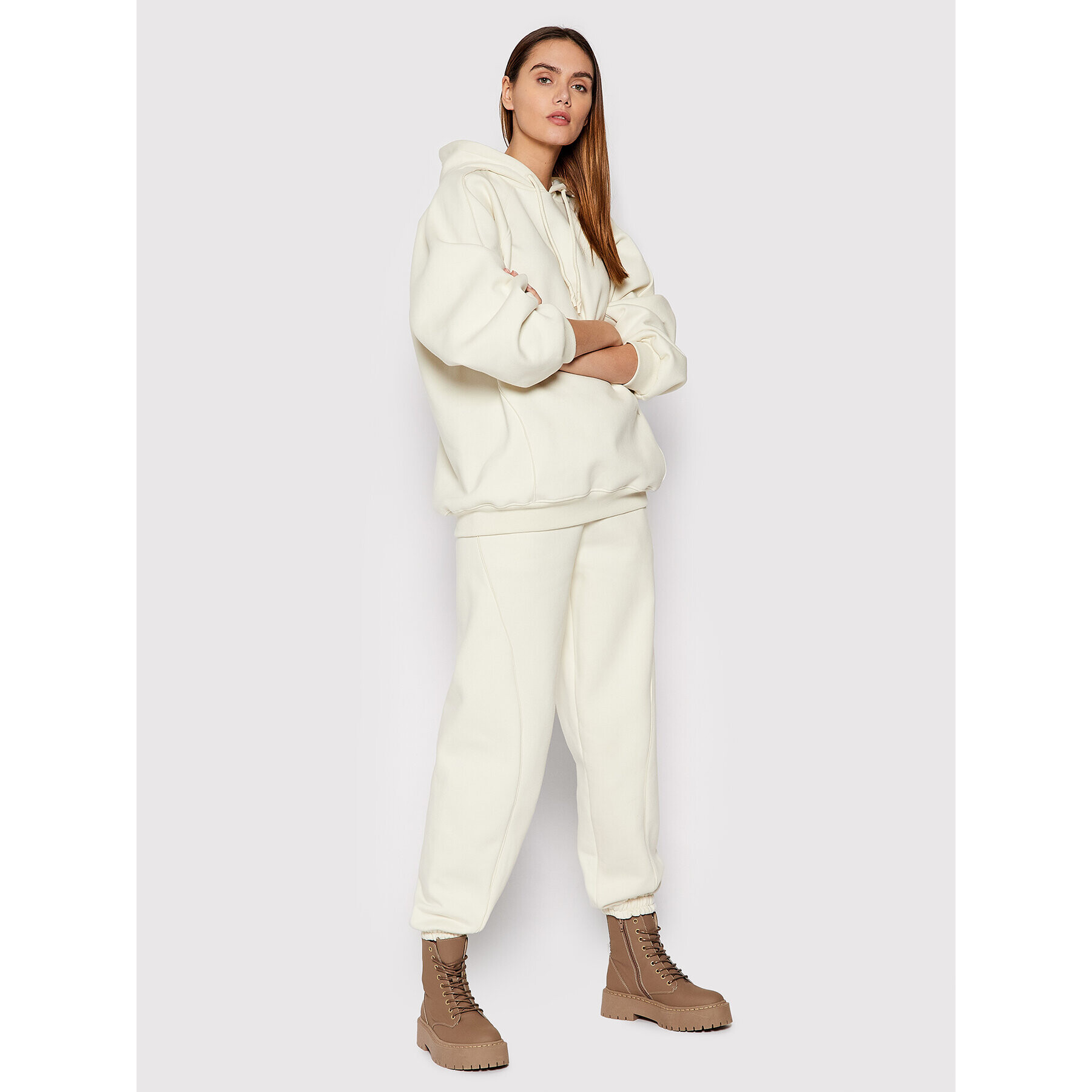 Remain Mikina Hailey RM876 Béžová Oversize - Pepit.cz