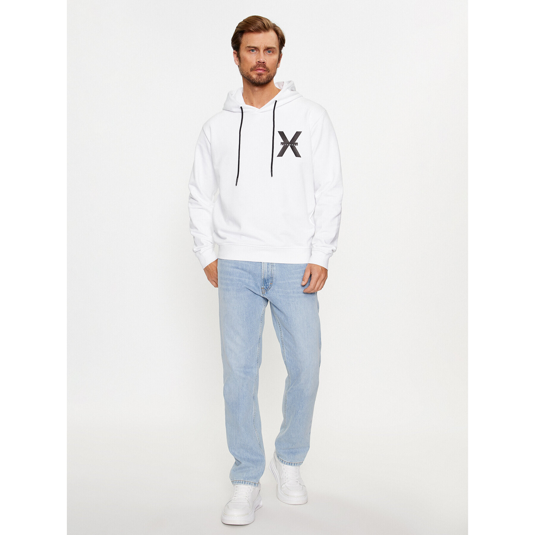 Richmond X Mikina UMA23176FE Bílá Relaxed Fit - Pepit.cz