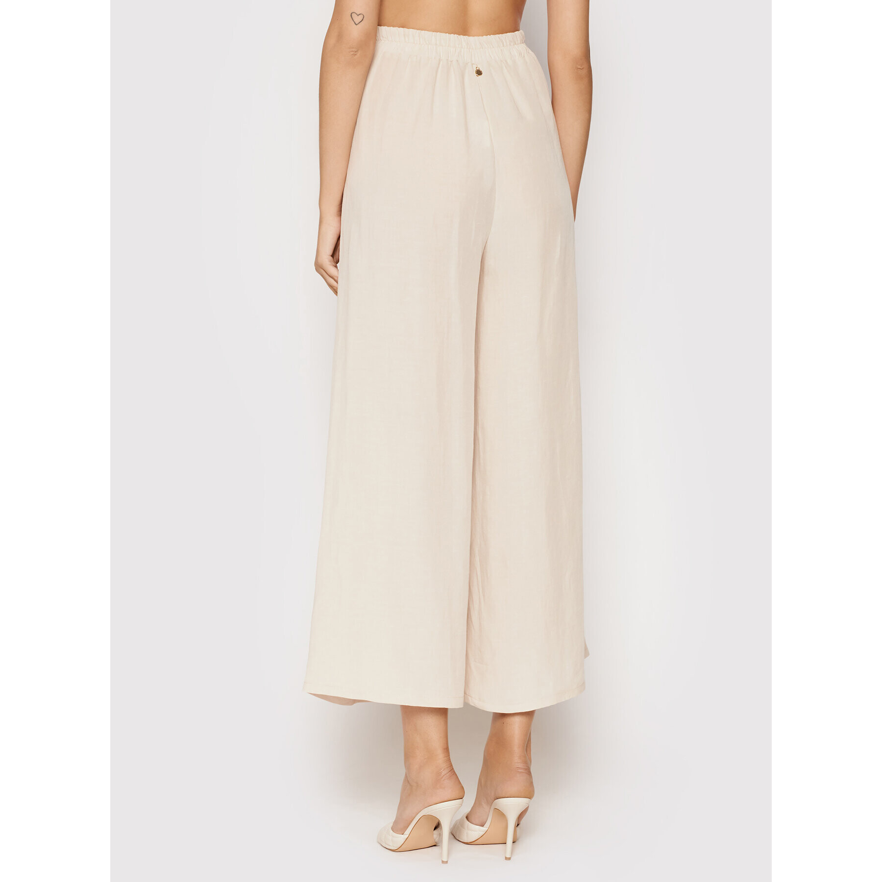 Rinascimento Kalhoty culottes CFC0103465003 Béžová Relaxed Fit - Pepit.cz