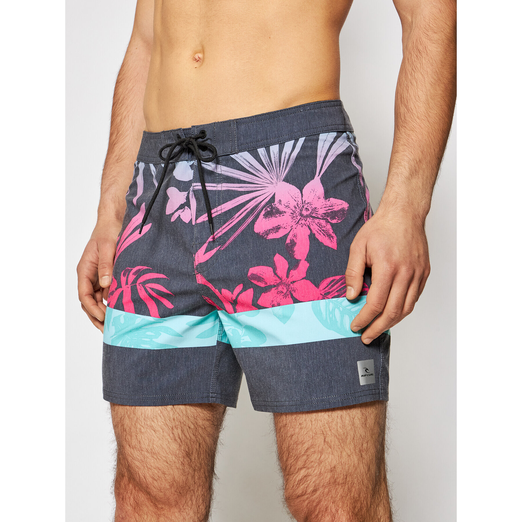 Rip Curl Plavecké šortky Mirage Retro Jungle Šedá Regular Fit - Pepit.cz