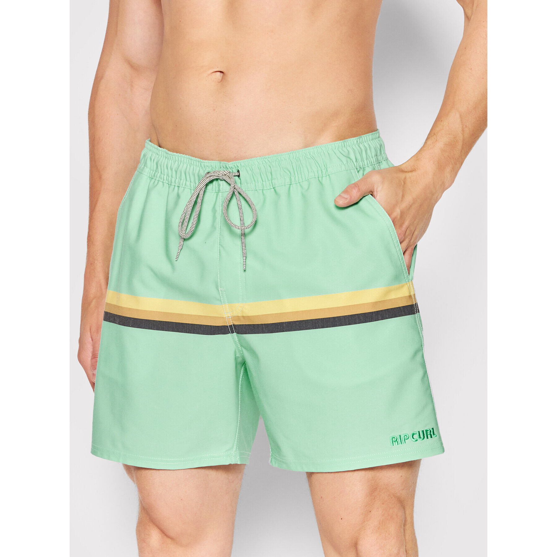 Rip Curl Plavecké šortky Surf Revival Volley CBOTB9 Zelená Regular Fit - Pepit.cz