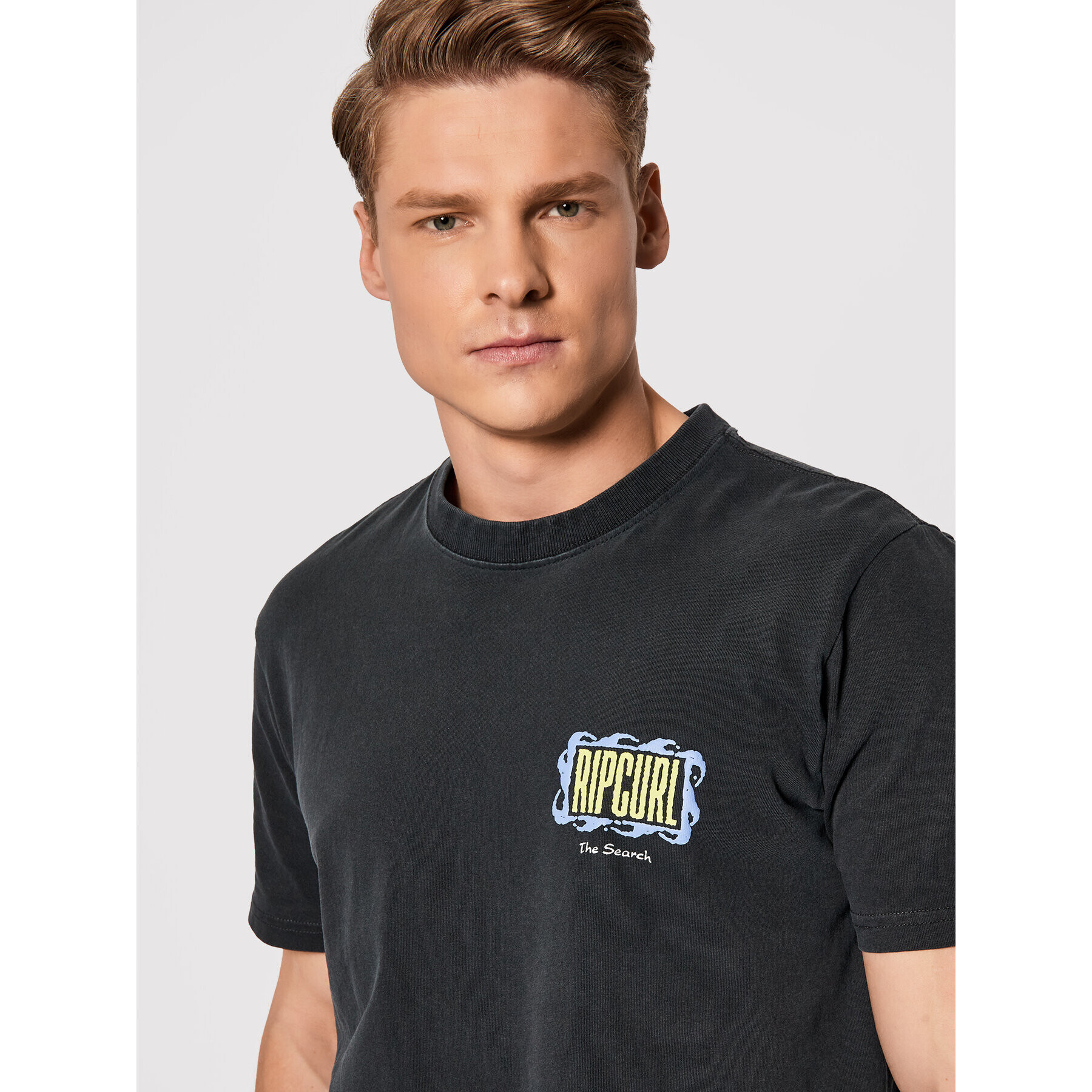 Rip Curl T-Shirt Mind Wave Logo CTERL9 Šedá Relaxed Fit - Pepit.cz