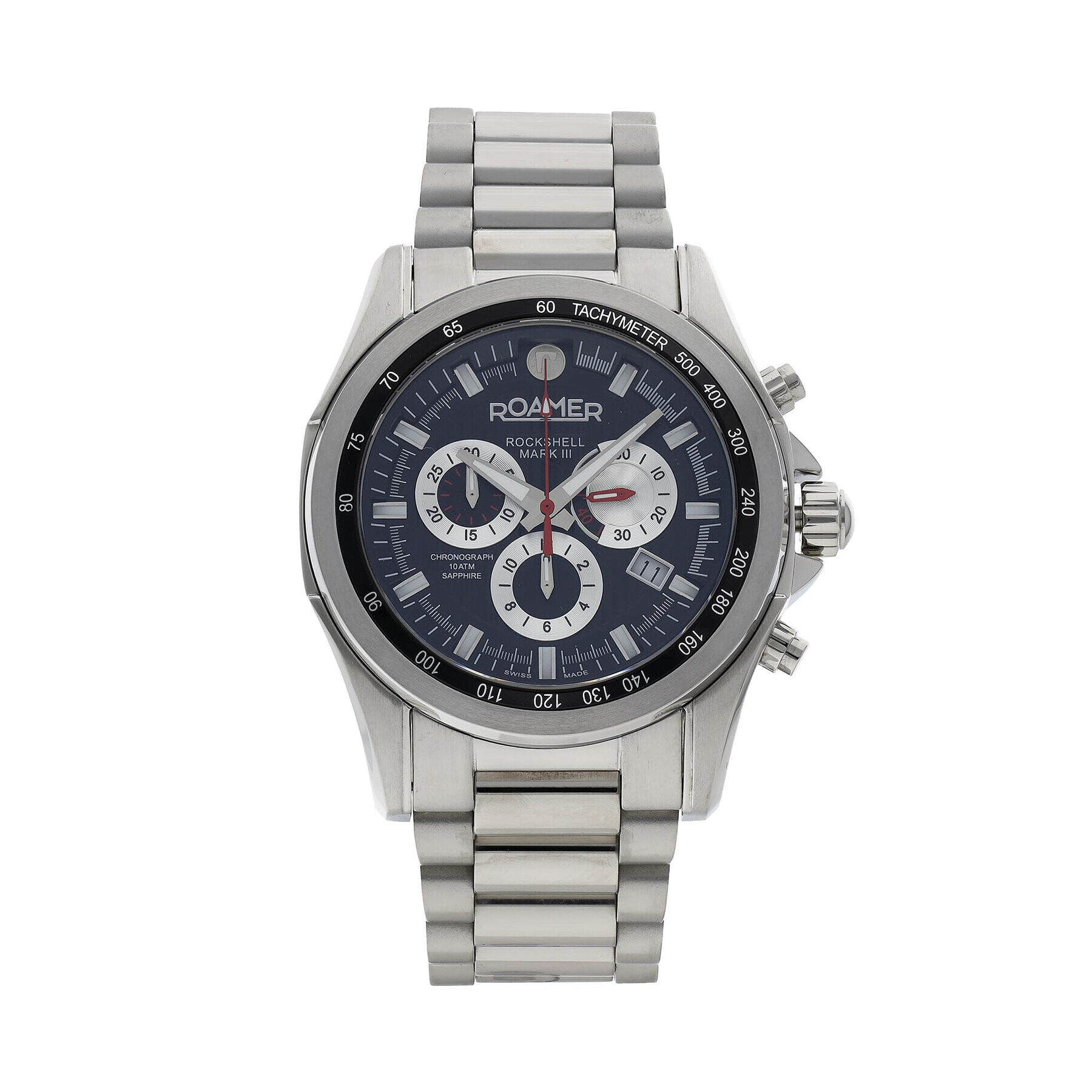 Roamer Hodinky Rockshell Mark III Chrono 220837 41 55 20 Stříbrná - Pepit.cz