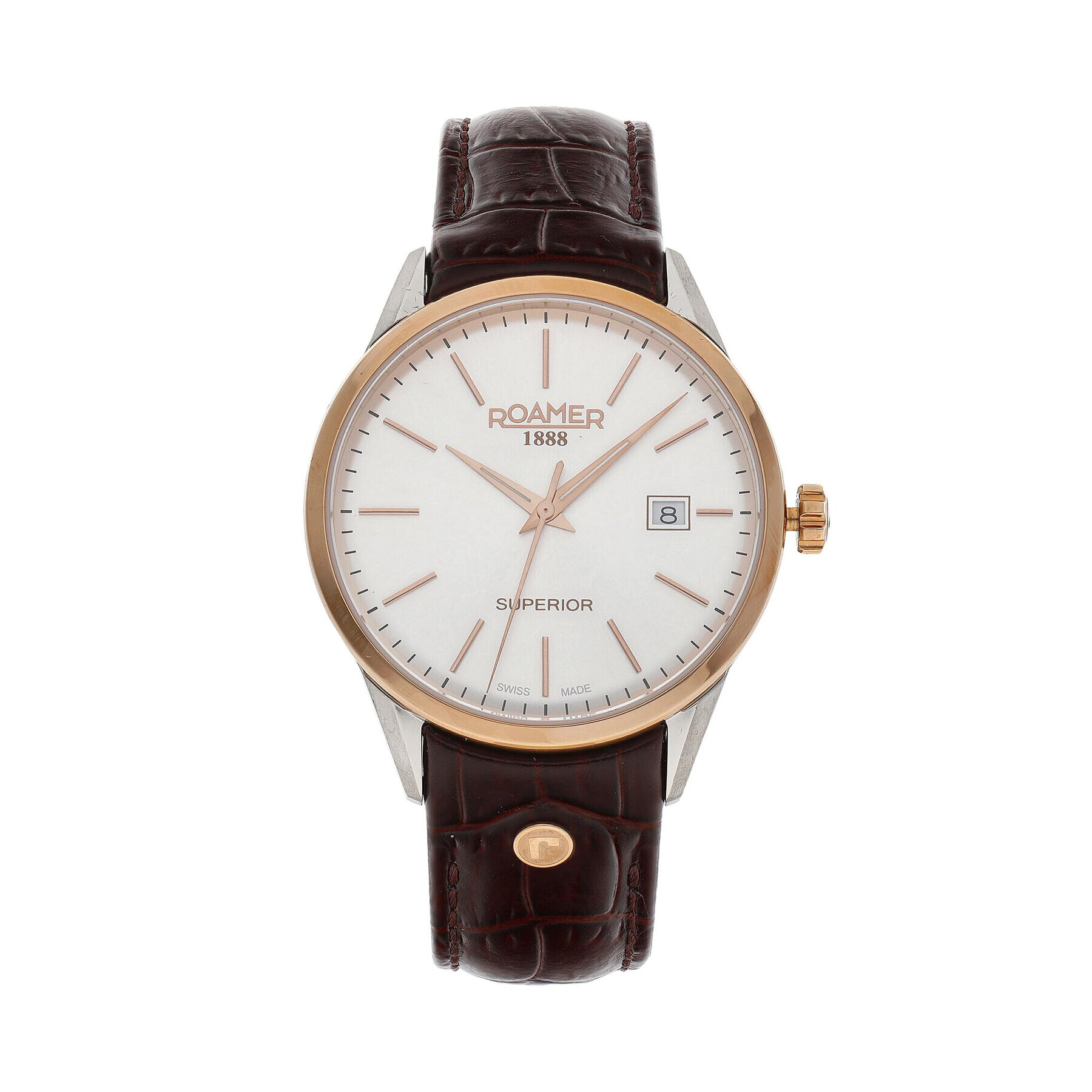 Roamer Hodinky Superior 3H 508833 49 15 05 Hnědá - Pepit.cz