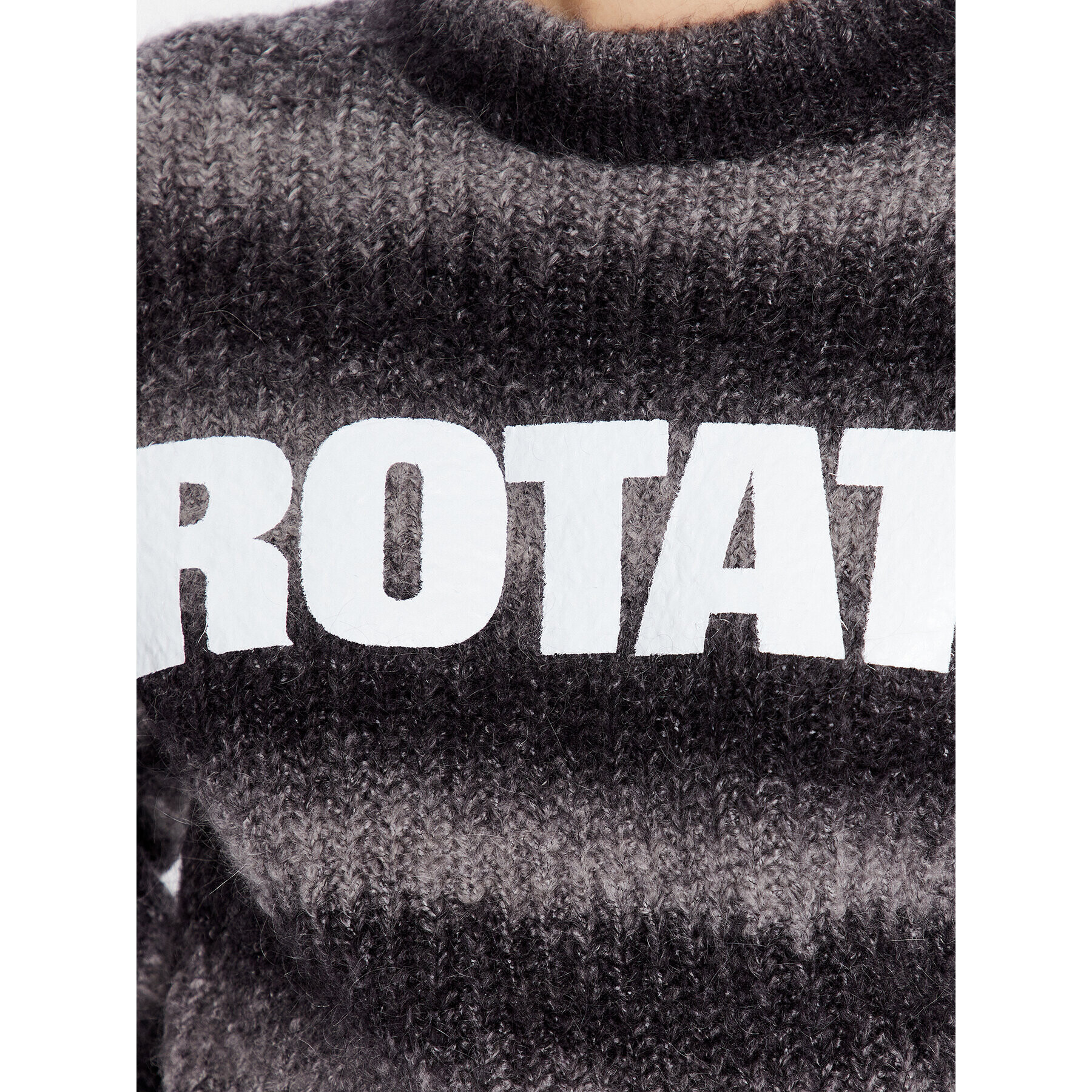 ROTATE Svetr Mohair Knit RT2404 Šedá Regular Fit - Pepit.cz