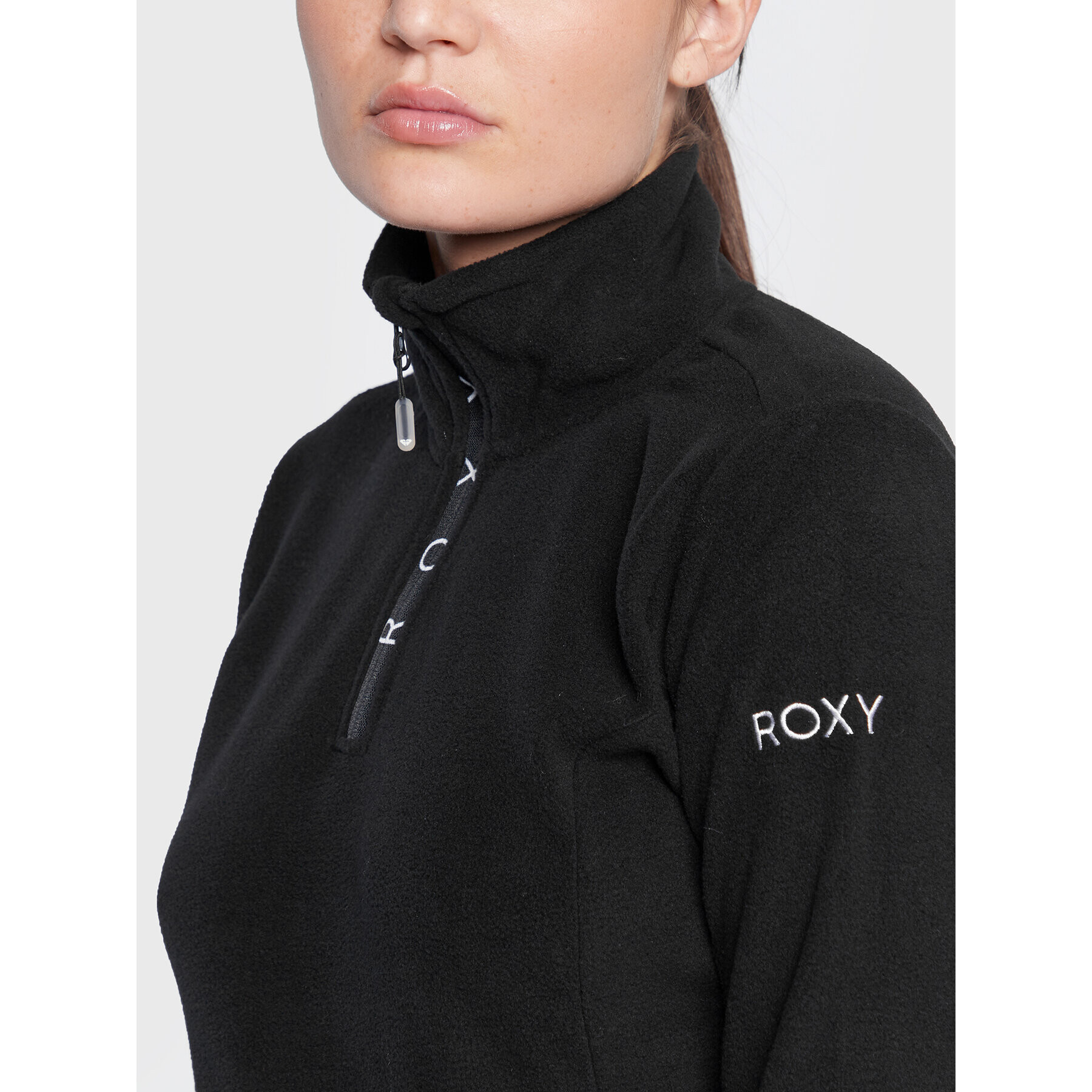 Roxy Fleecová mikina Sayna ERJFT04552 Černá Regular Fit - Pepit.cz