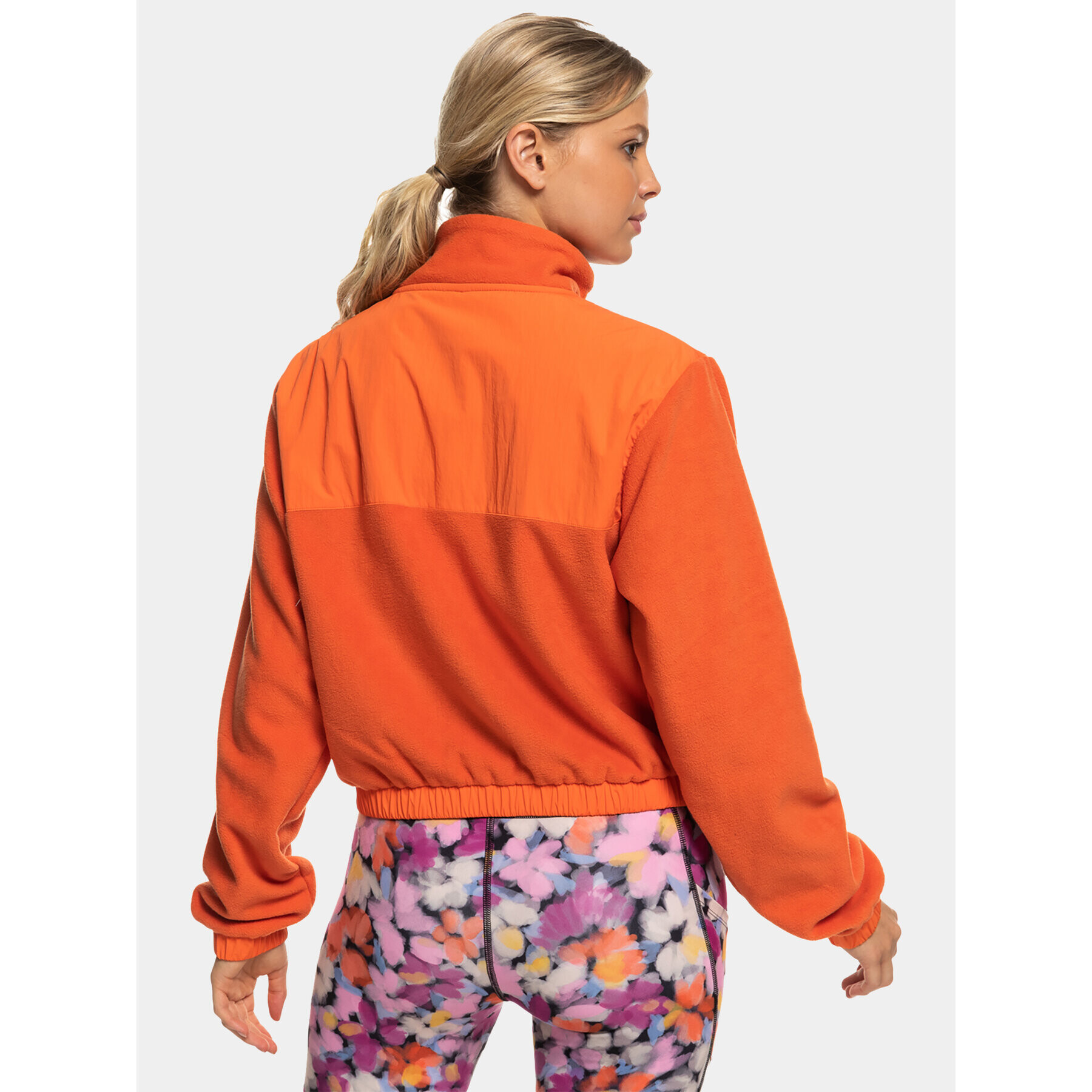 Roxy Fleecová mikina Wow Zip Up Jkt Plfl ERJPF03141 Oranžová Regular Fit - Pepit.cz