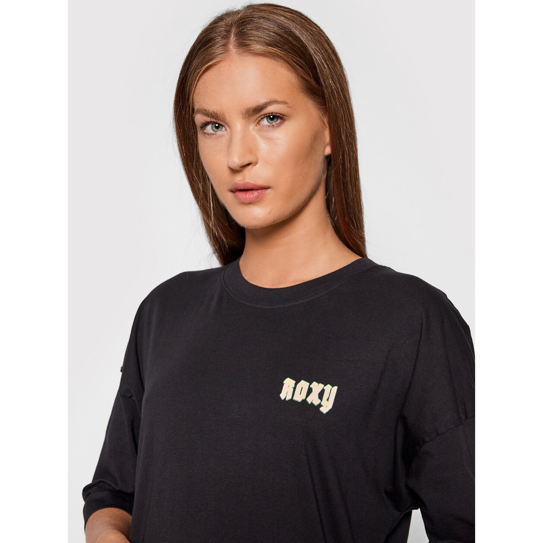 Roxy Halenka Macrame ERJZT05254 Černá Oversize - Pepit.cz