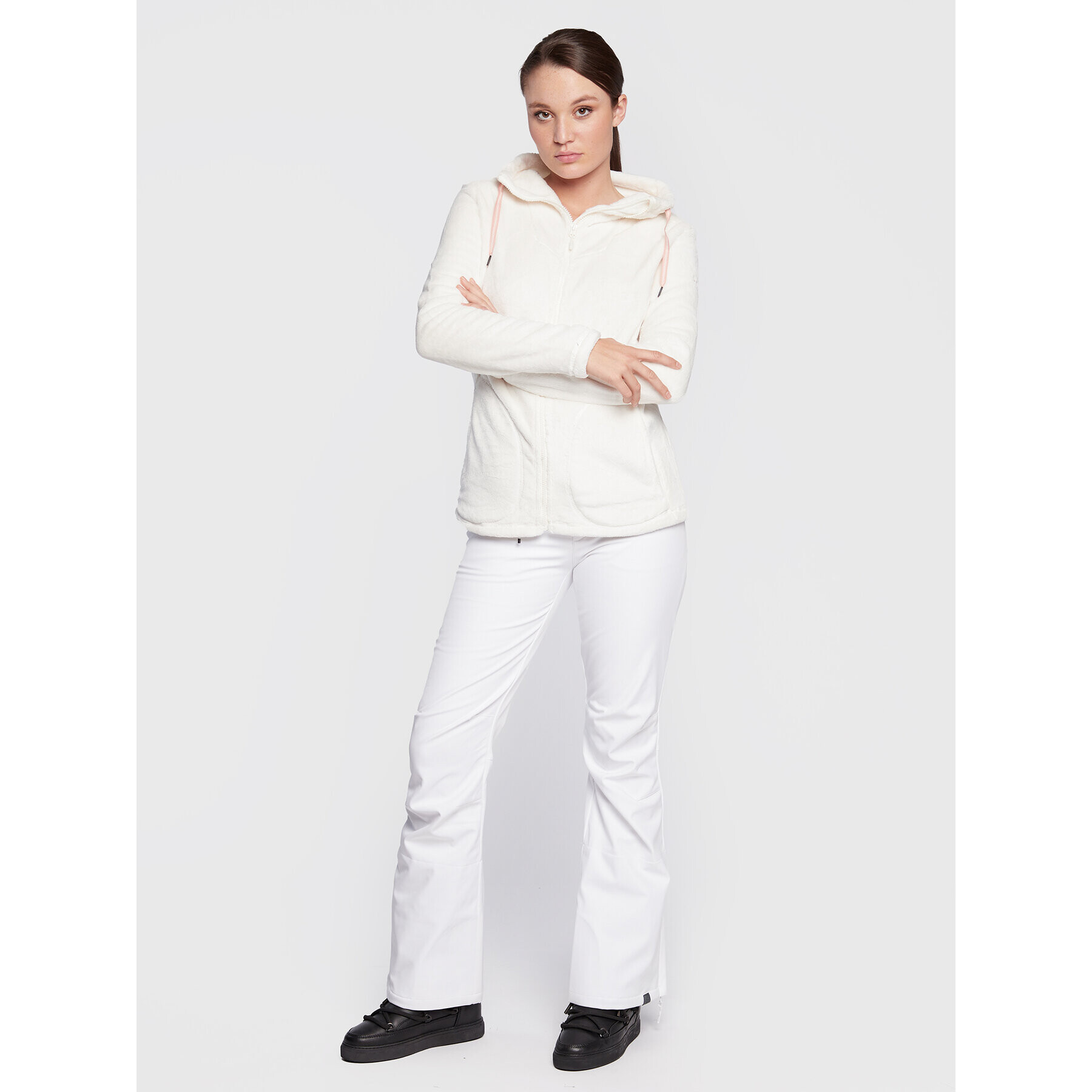 Roxy Mikina Tundra ERJFT04556 Bílá Slim Fit - Pepit.cz