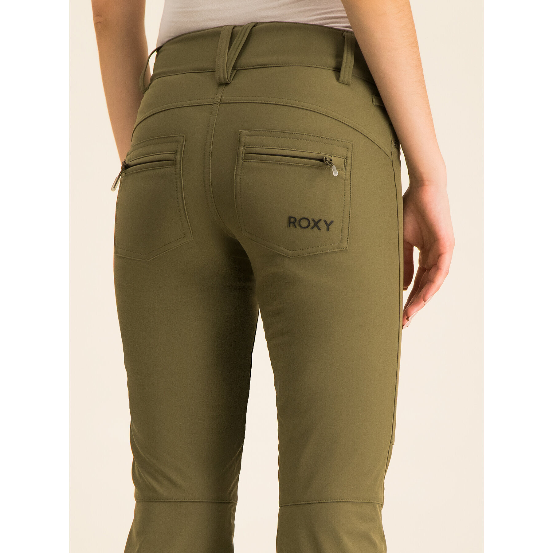 Roxy Snowboardové kalhoty Creek ERJTP03089 Zelená Skinny Fit - Pepit.cz