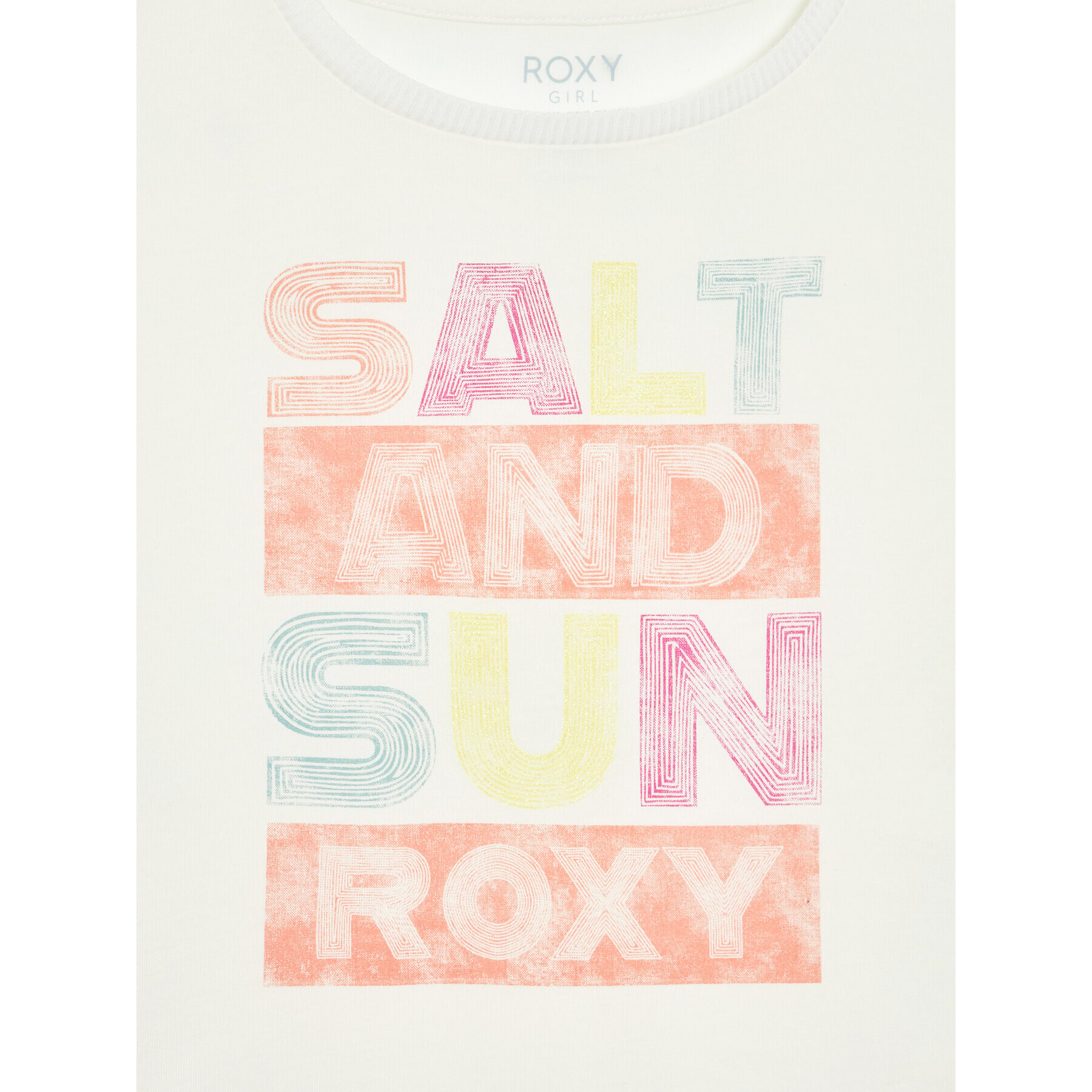 Roxy T-Shirt Call You Mine ERGZT03861 Bílá Oversize - Pepit.cz