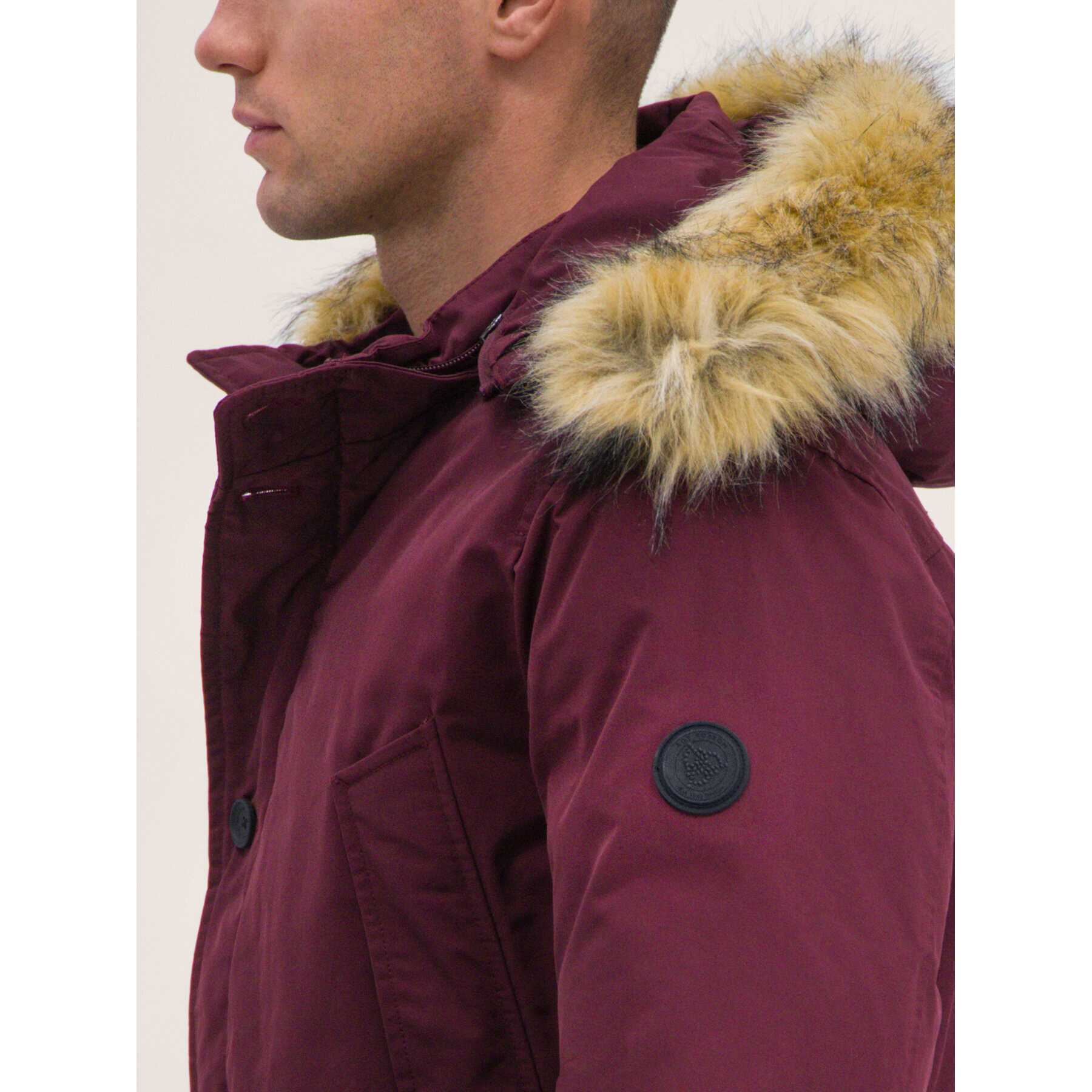 Roy Robson Parka 1946-96 Bordó Slim Fit - Pepit.cz