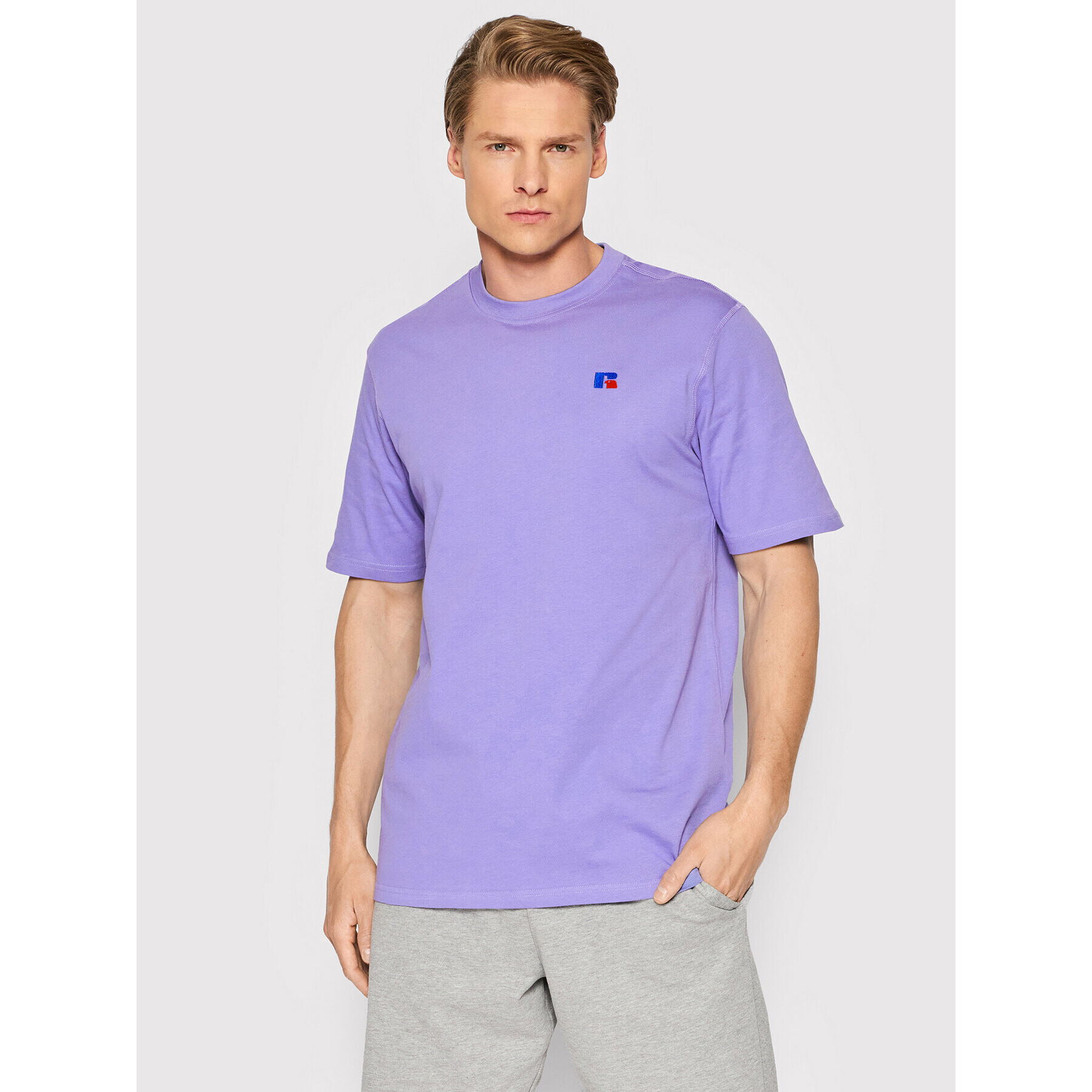 Russell Athletic T-Shirt Baseliners E26081 Fialová Relaxed Fit - Pepit.cz