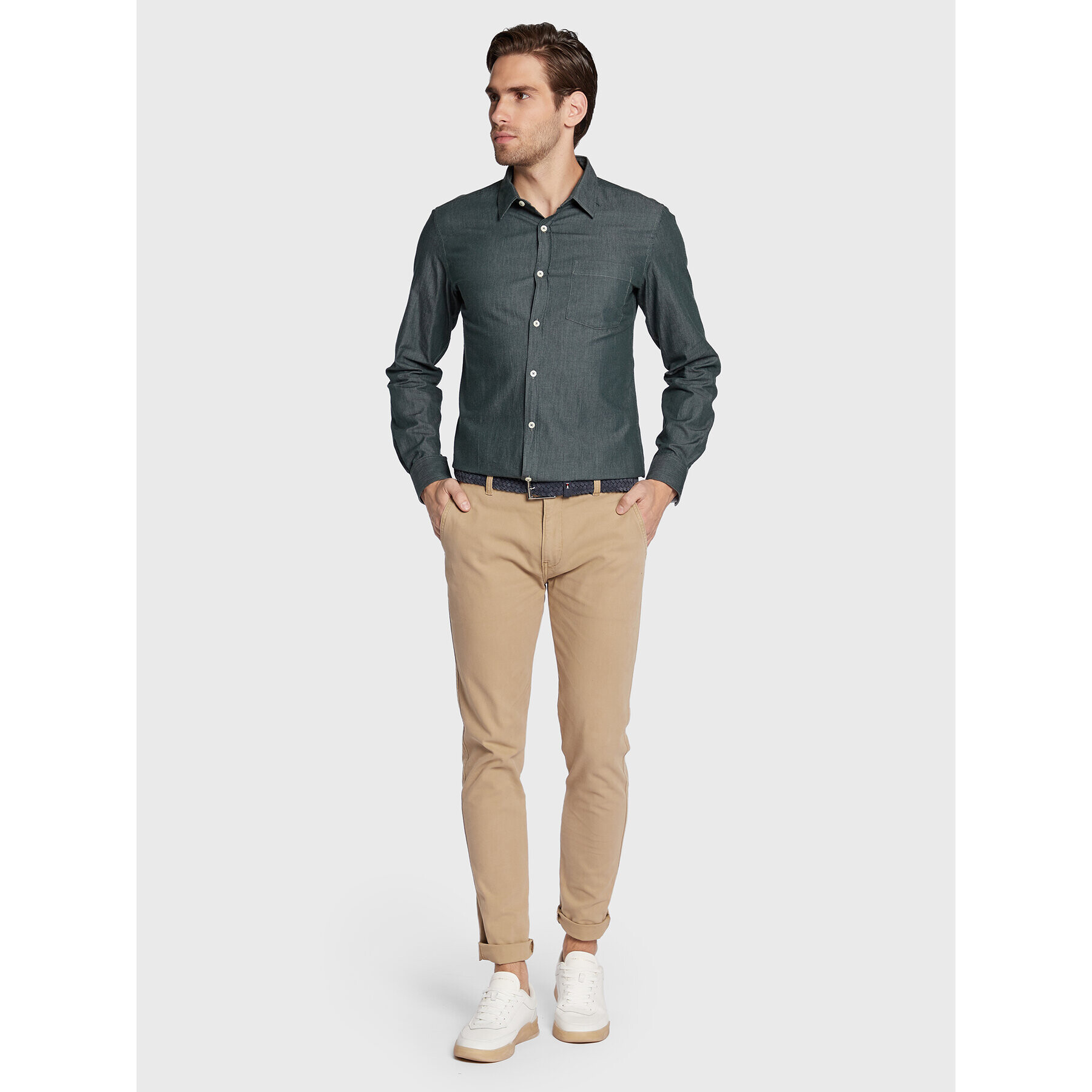 s.Oliver Košile 2120969 Zelená Slim Fit - Pepit.cz