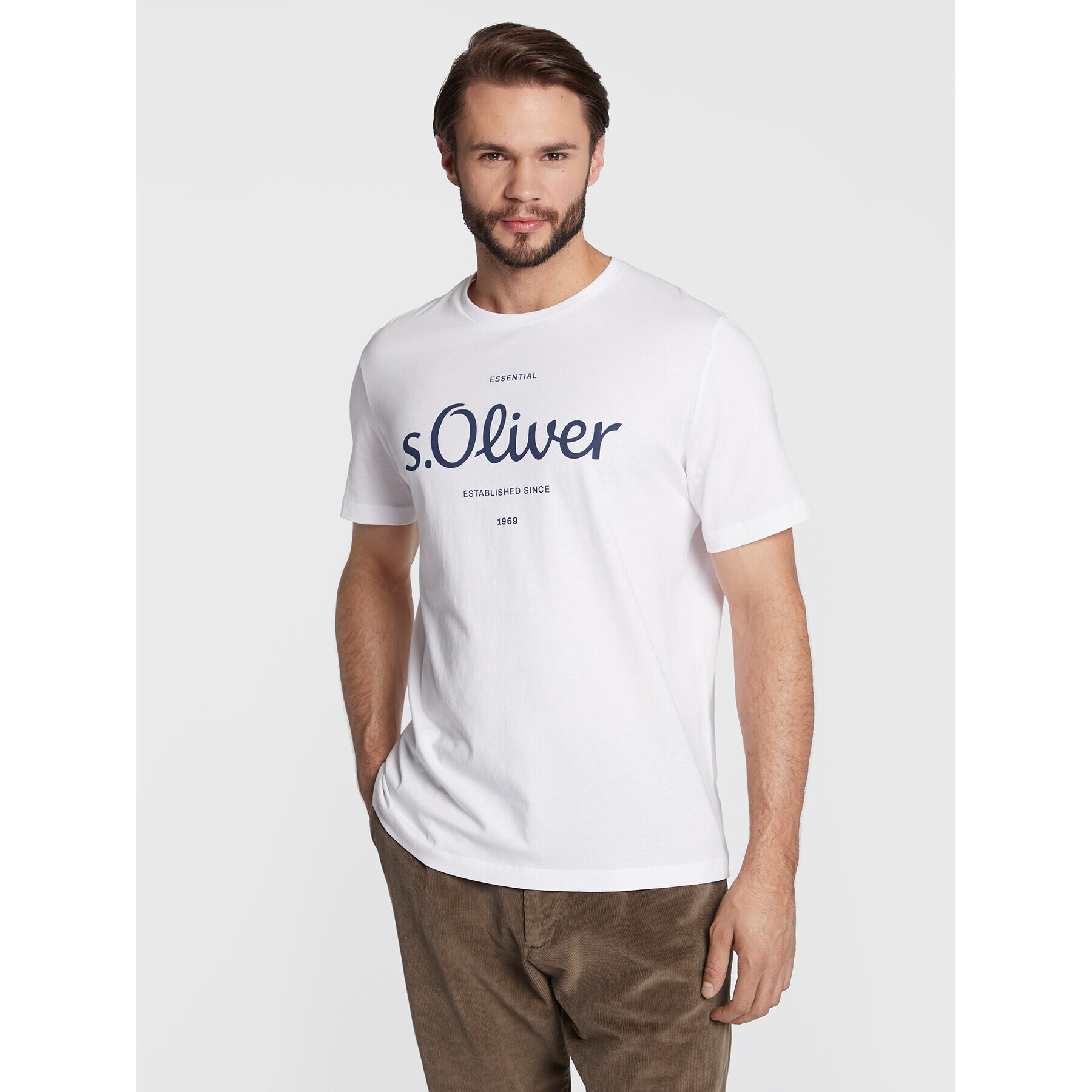 s.Oliver T-Shirt 2057432 Bílá Regular Fit - Pepit.cz