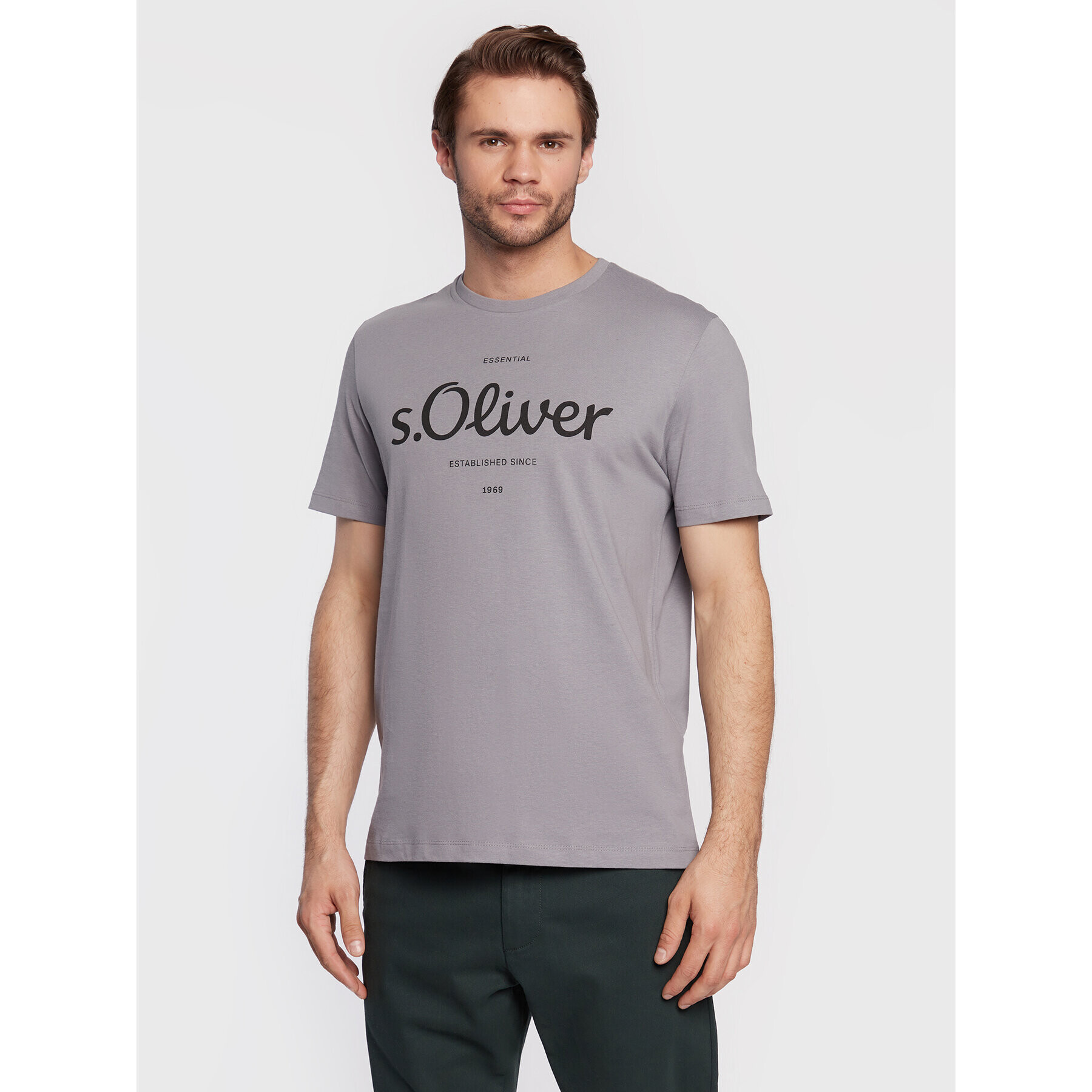 s.Oliver T-Shirt 2057432 Šedá Regular Fit - Pepit.cz