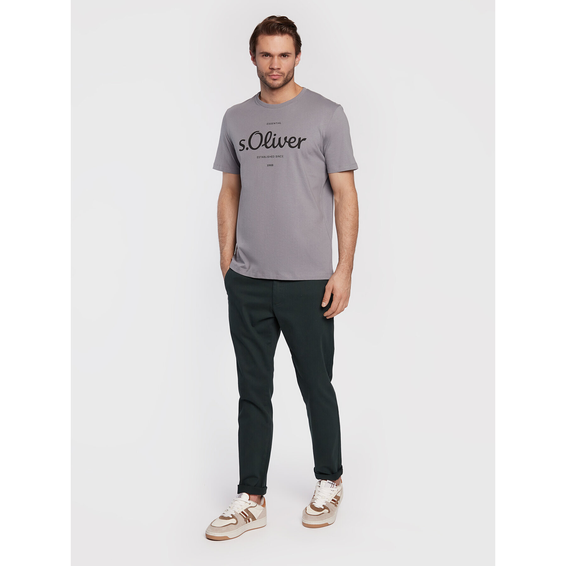 s.Oliver T-Shirt 2057432 Šedá Regular Fit - Pepit.cz